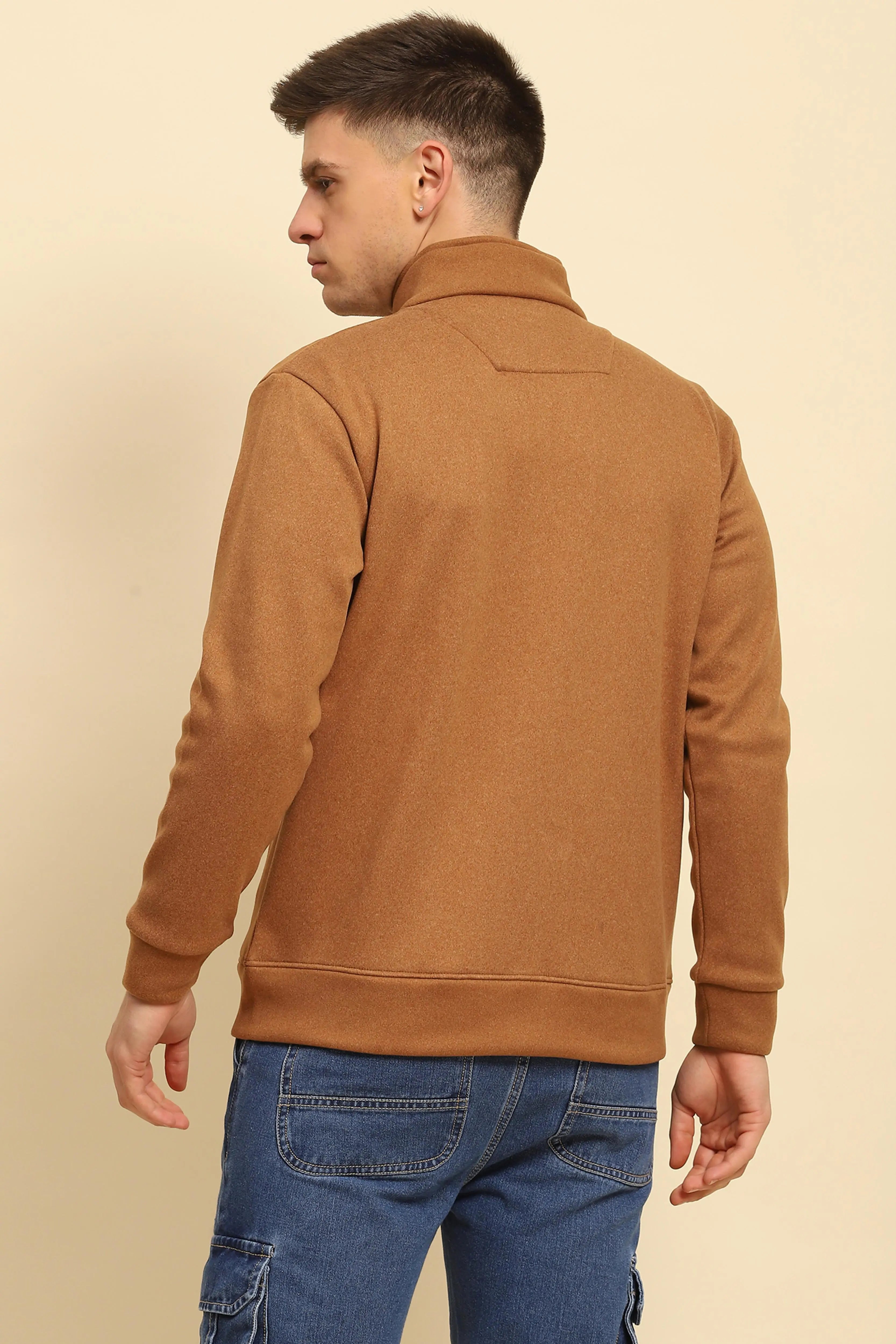 Camel Solid Sweatshirt - Global Republic