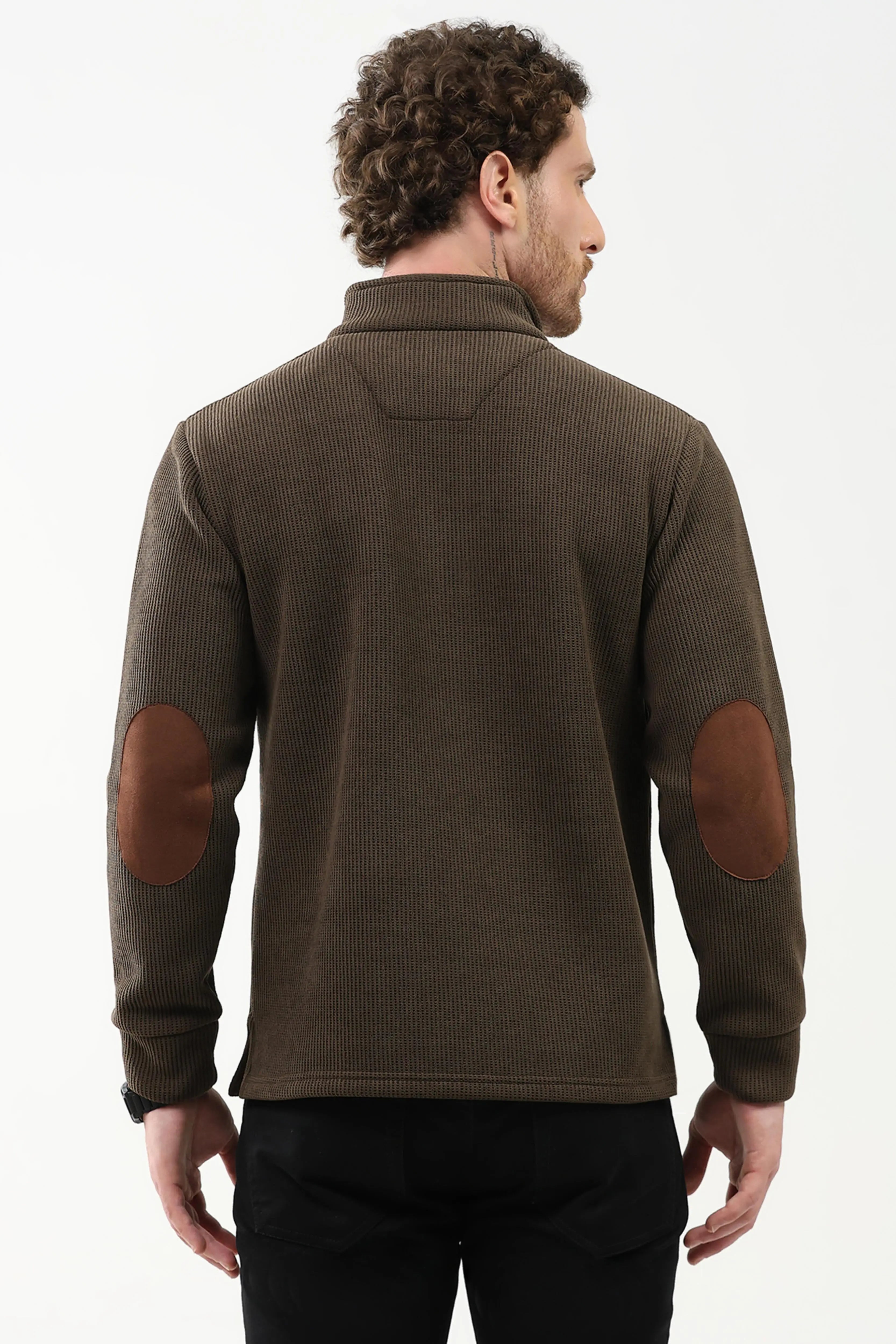 Wool-Blend Half-Zip Sweatshirt