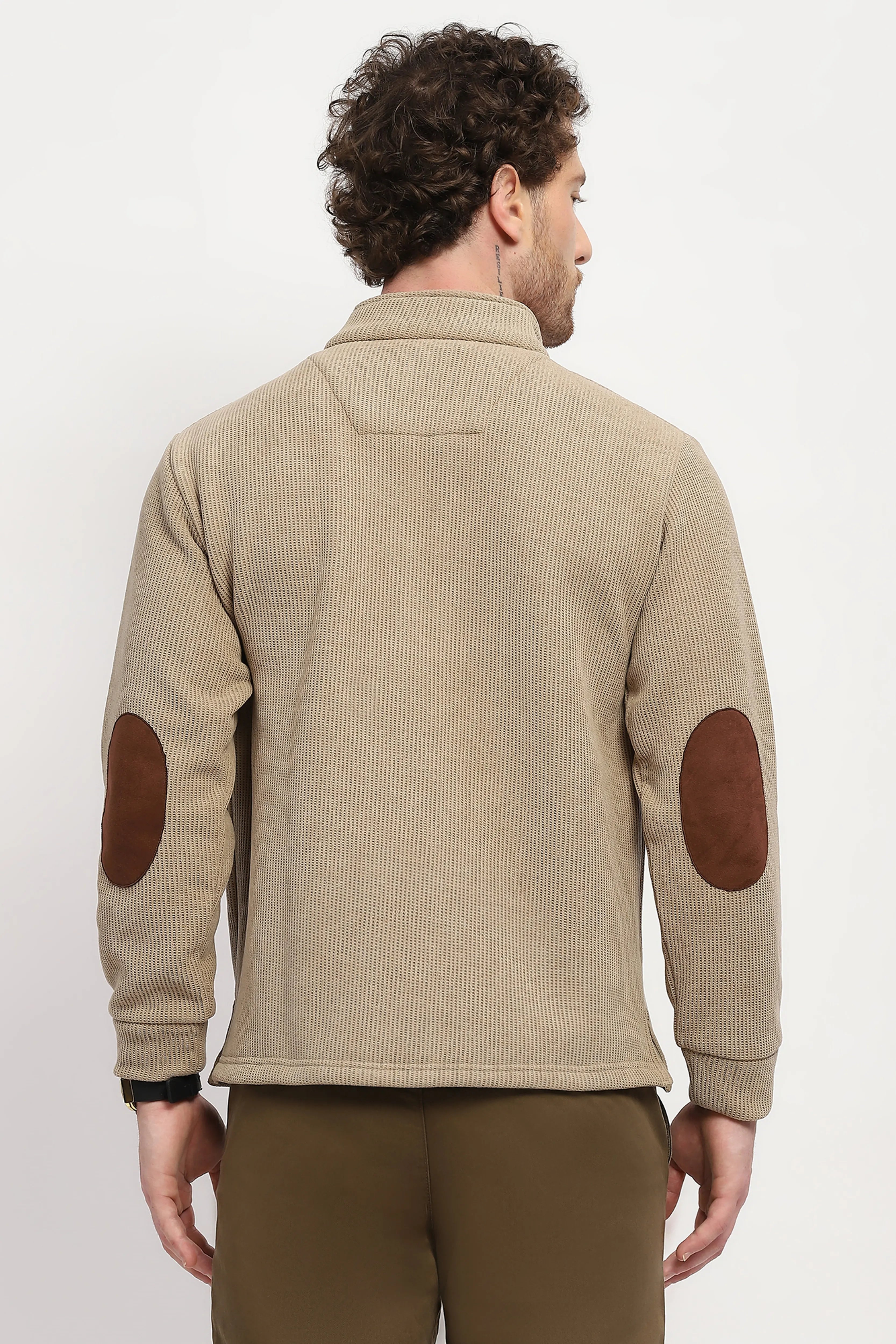 Wool-Blend Half-Zip Sweatshirt