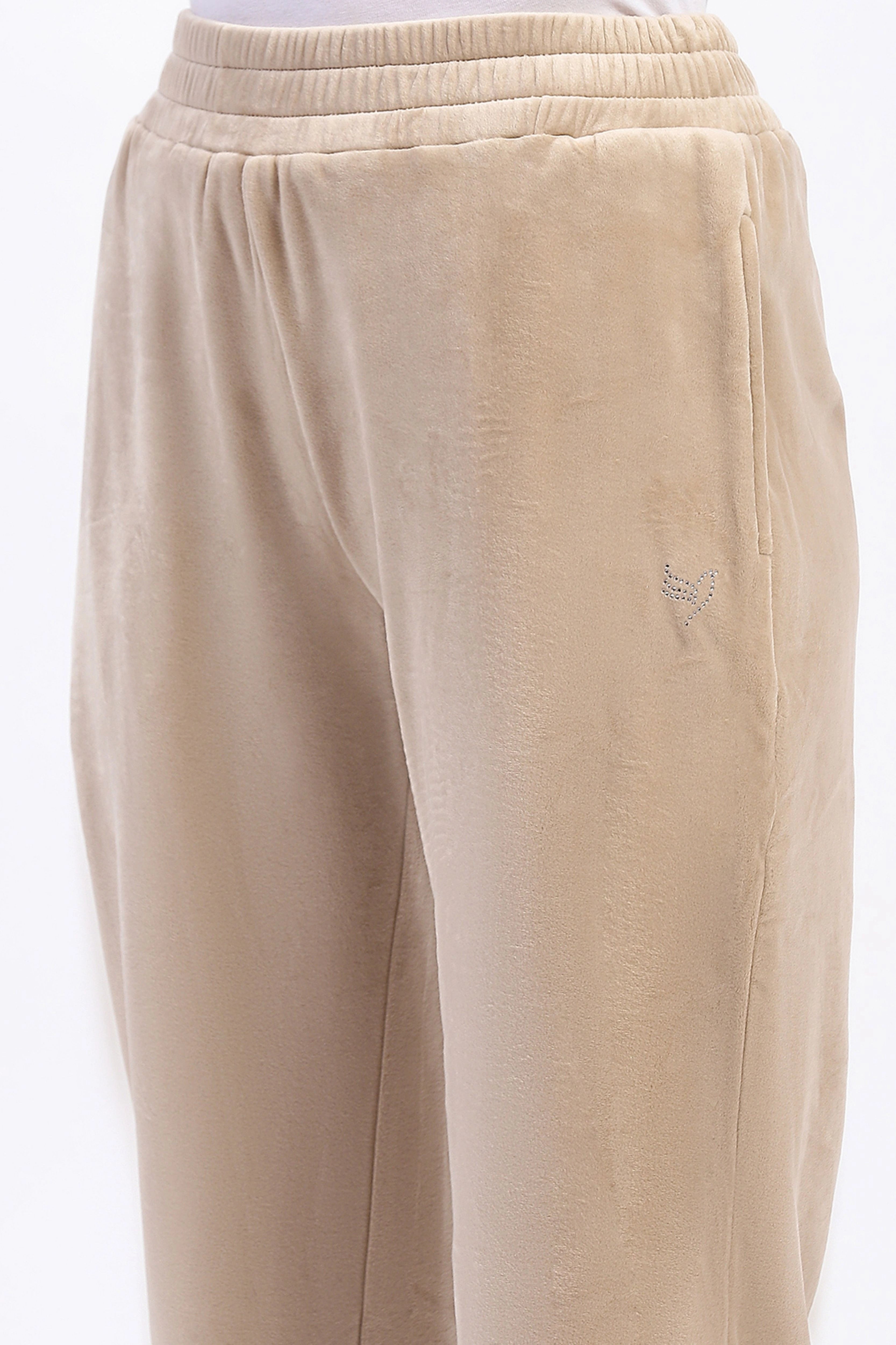 Velvet Suede Fleece-Lined Night Suit