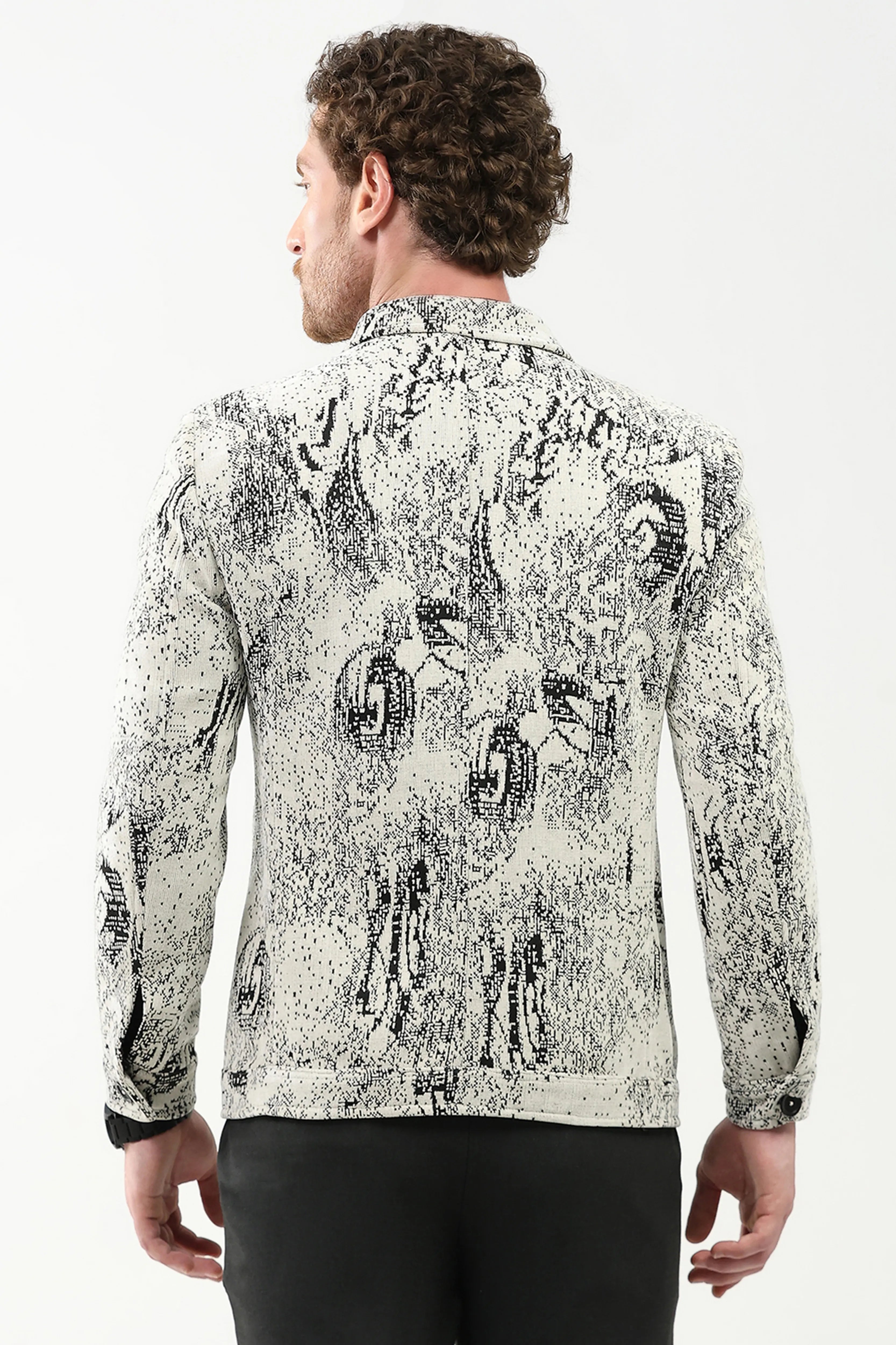 Textured Suede-Blend Winter Jacket