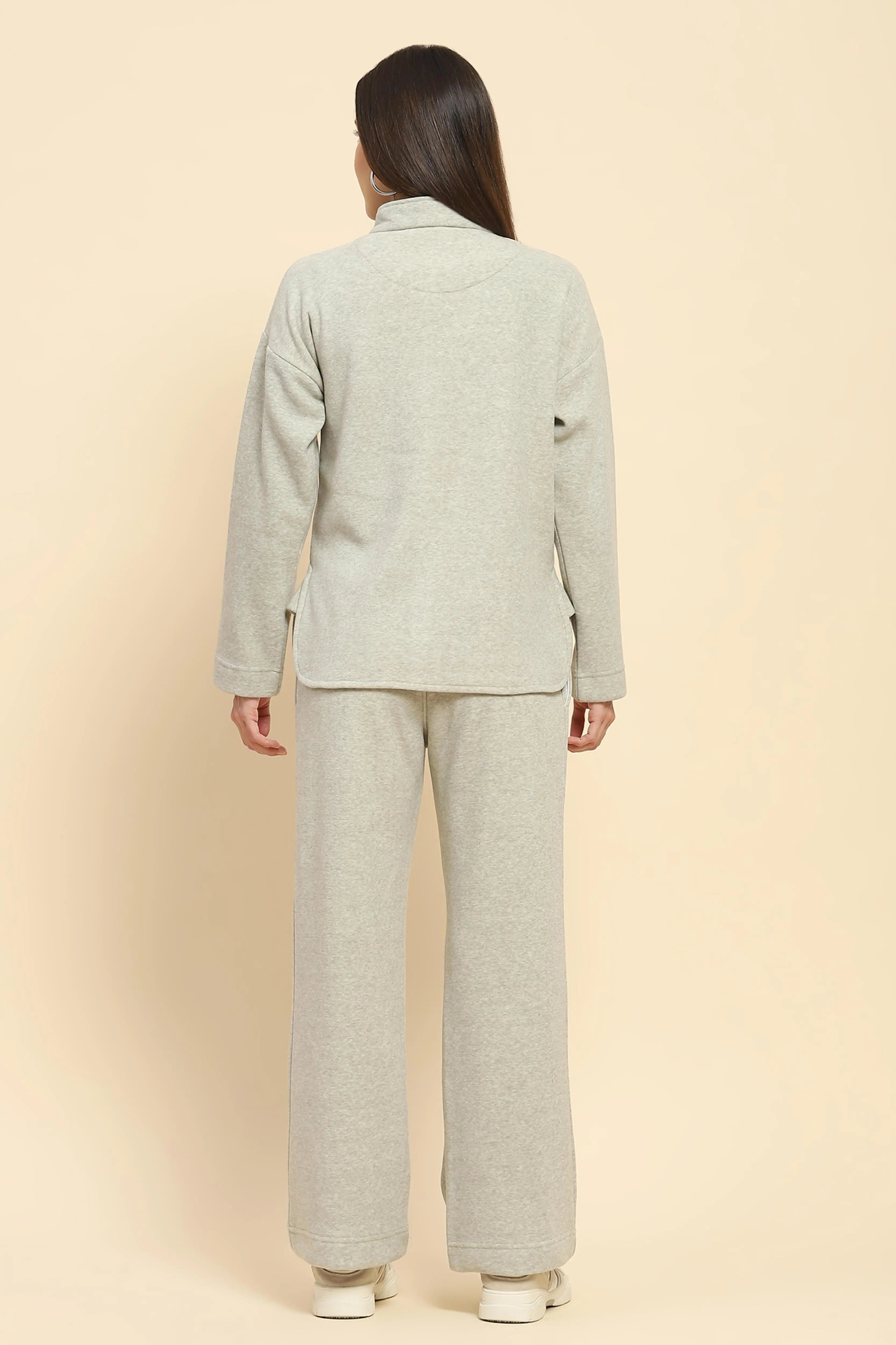 Pista Solid Relaxed Winter Nightsuit - Global Republic