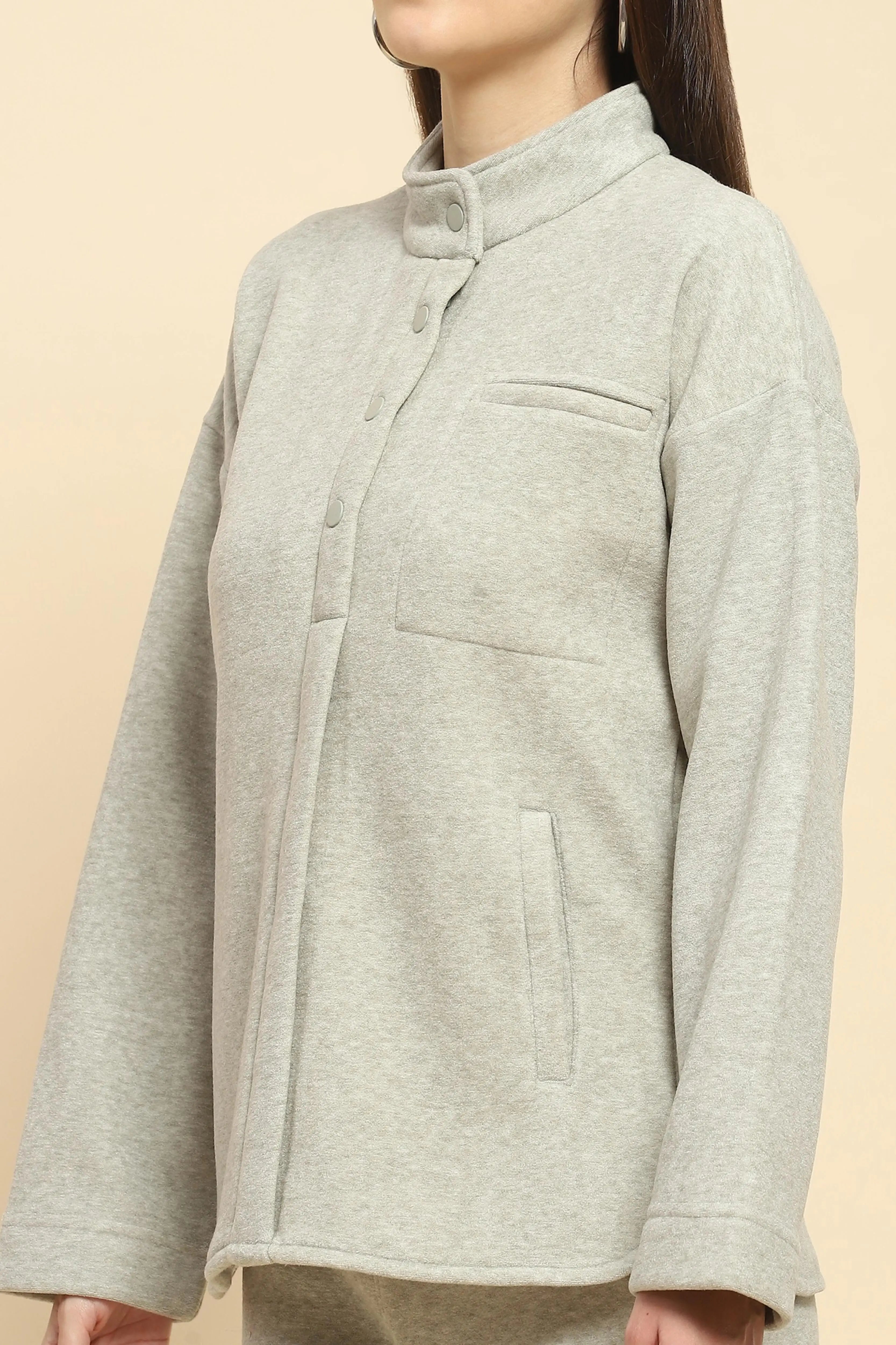 Pista Solid Relaxed Winter Nightsuit - Global Republic