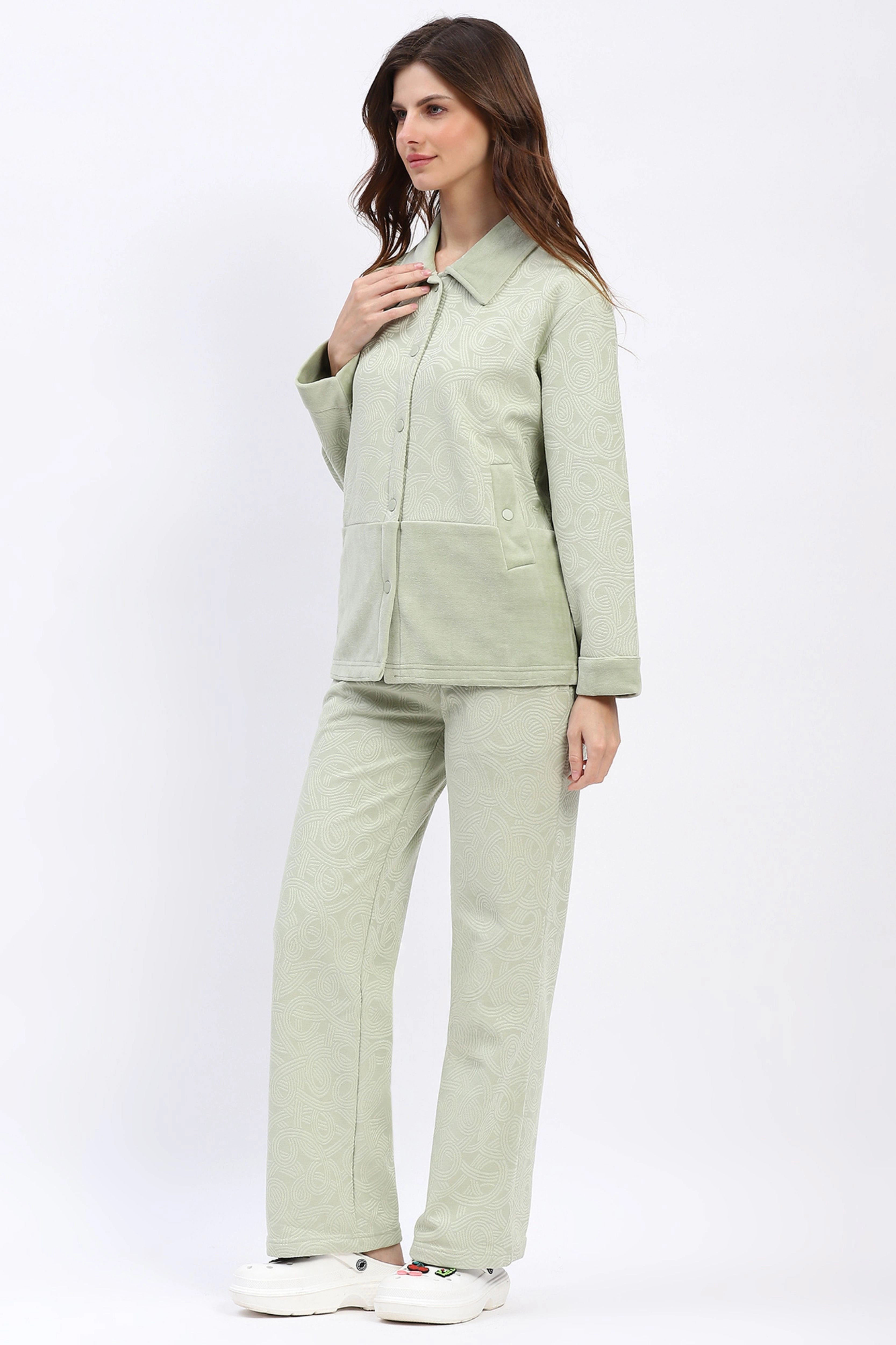 Shacket-Style Winter Night Suit