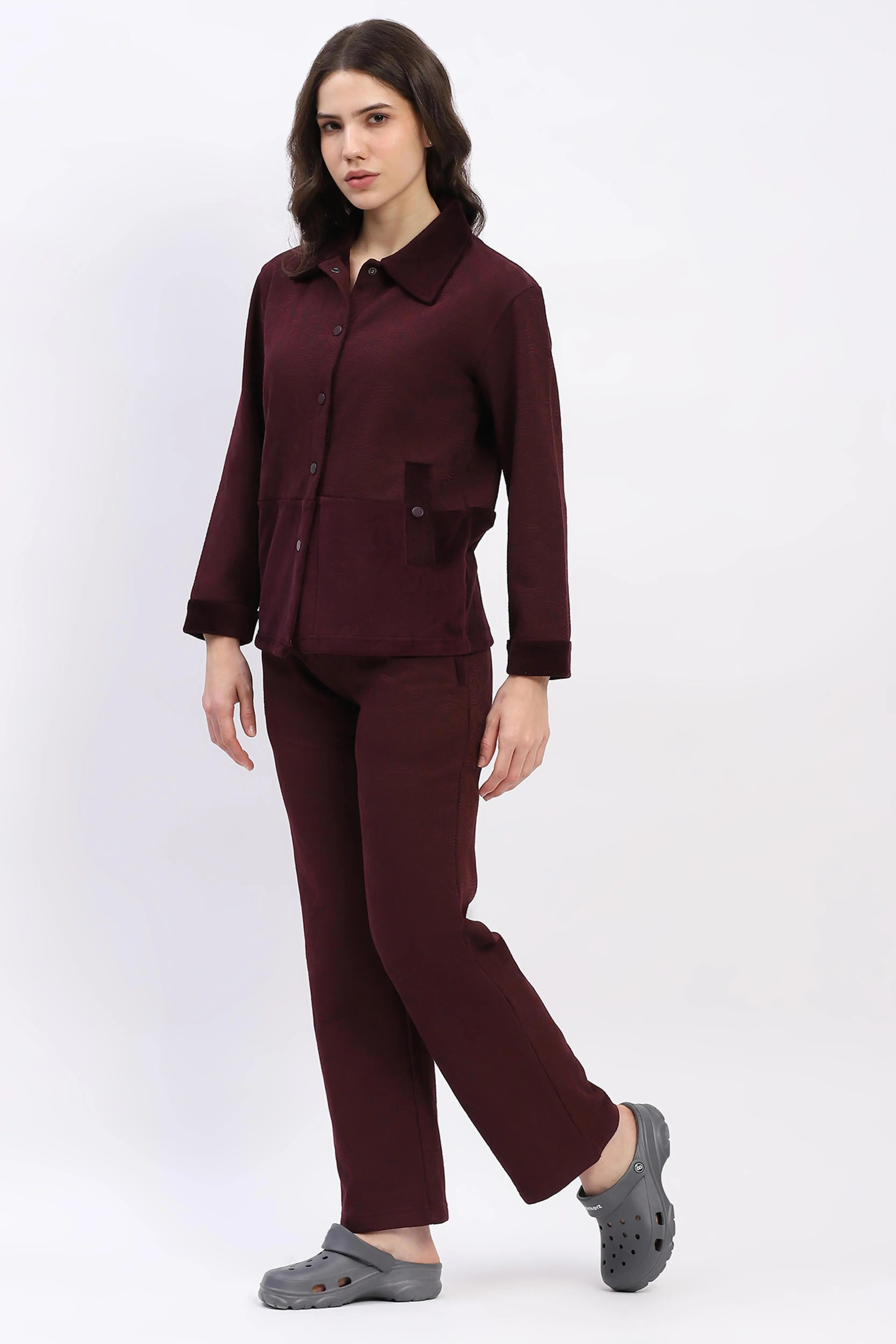 Shacket-Style Winter Night Suit - Global Republic