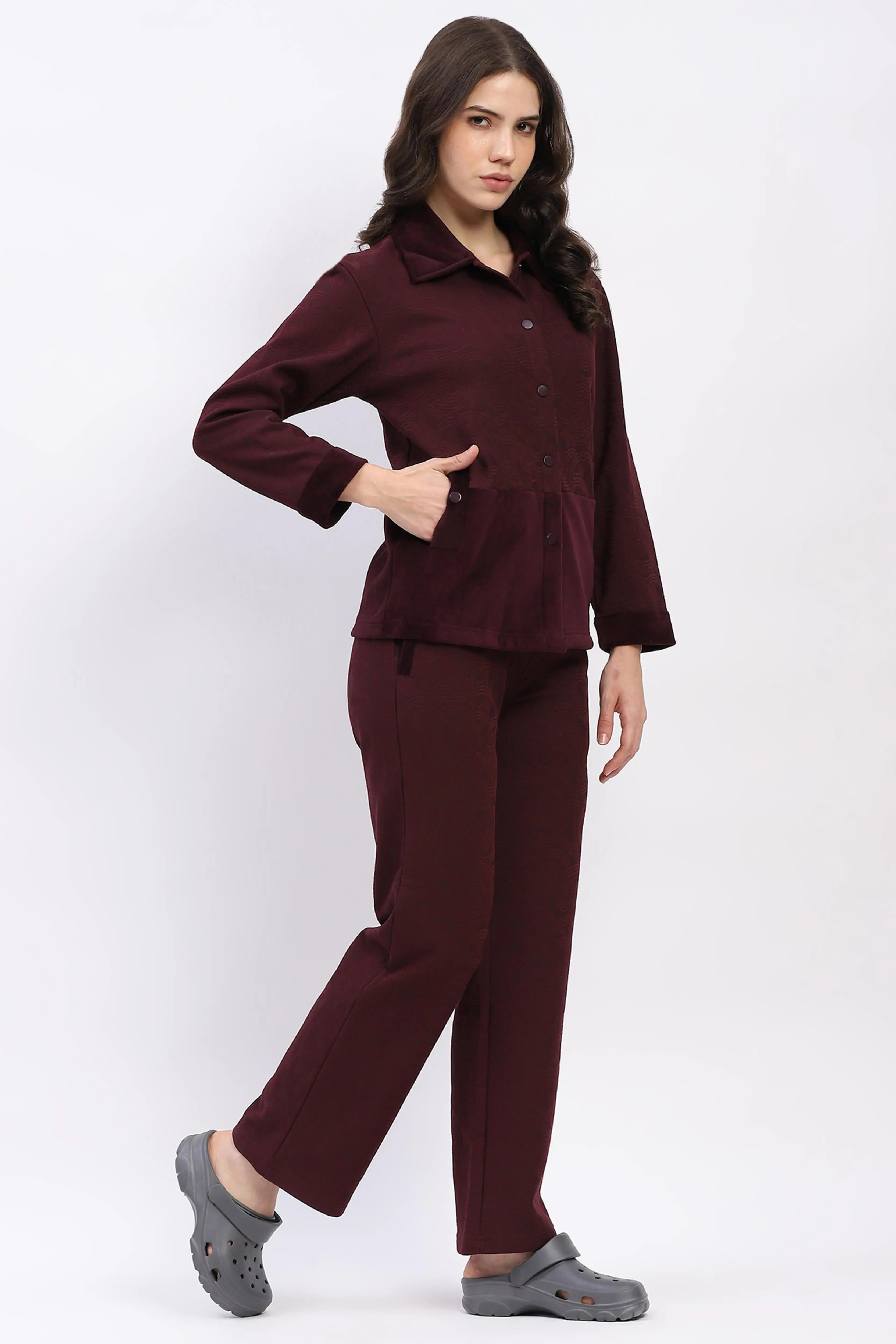 Shacket-Style Winter Night Suit - Global Republic