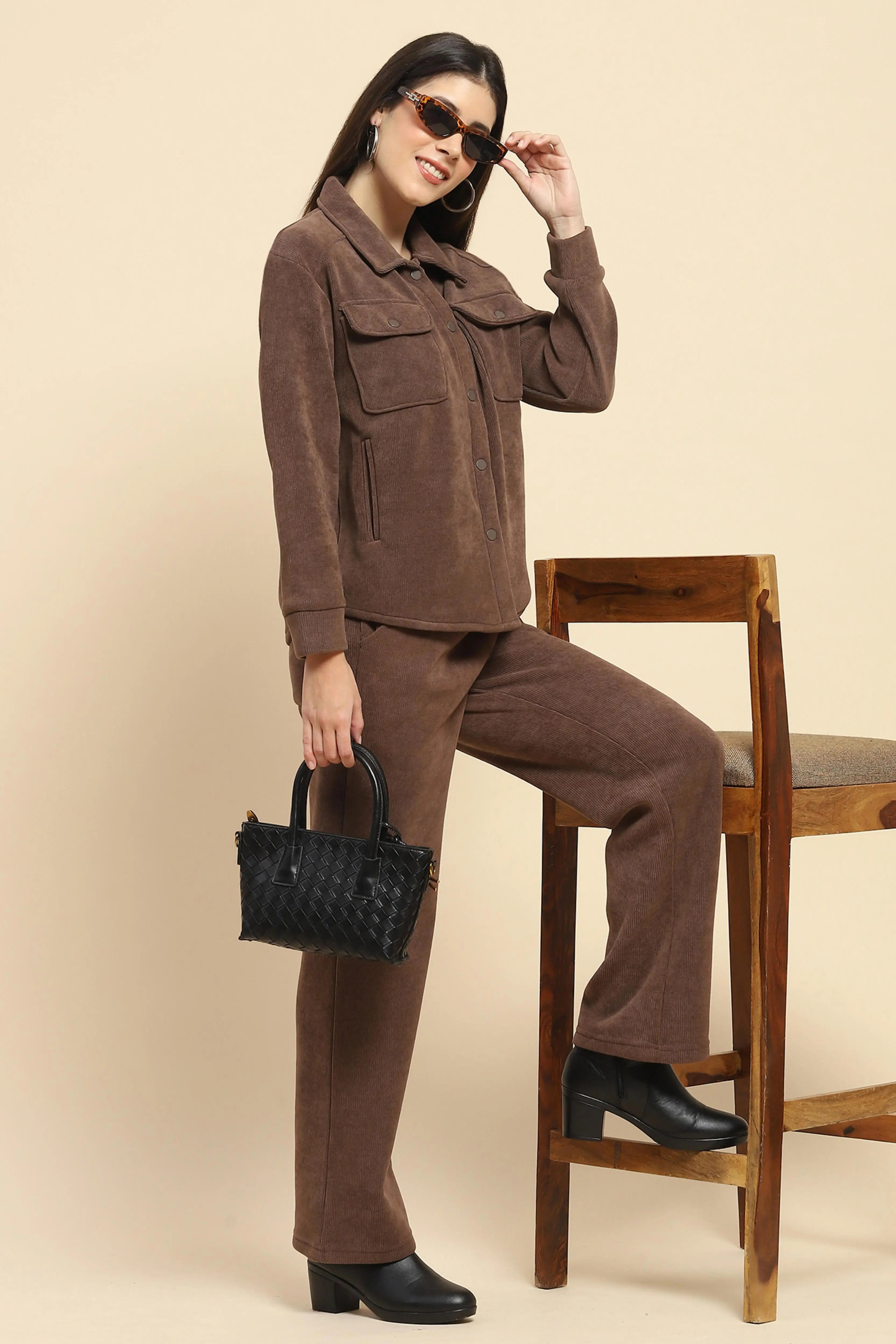 Brown Co-Ord Set - Global Republic