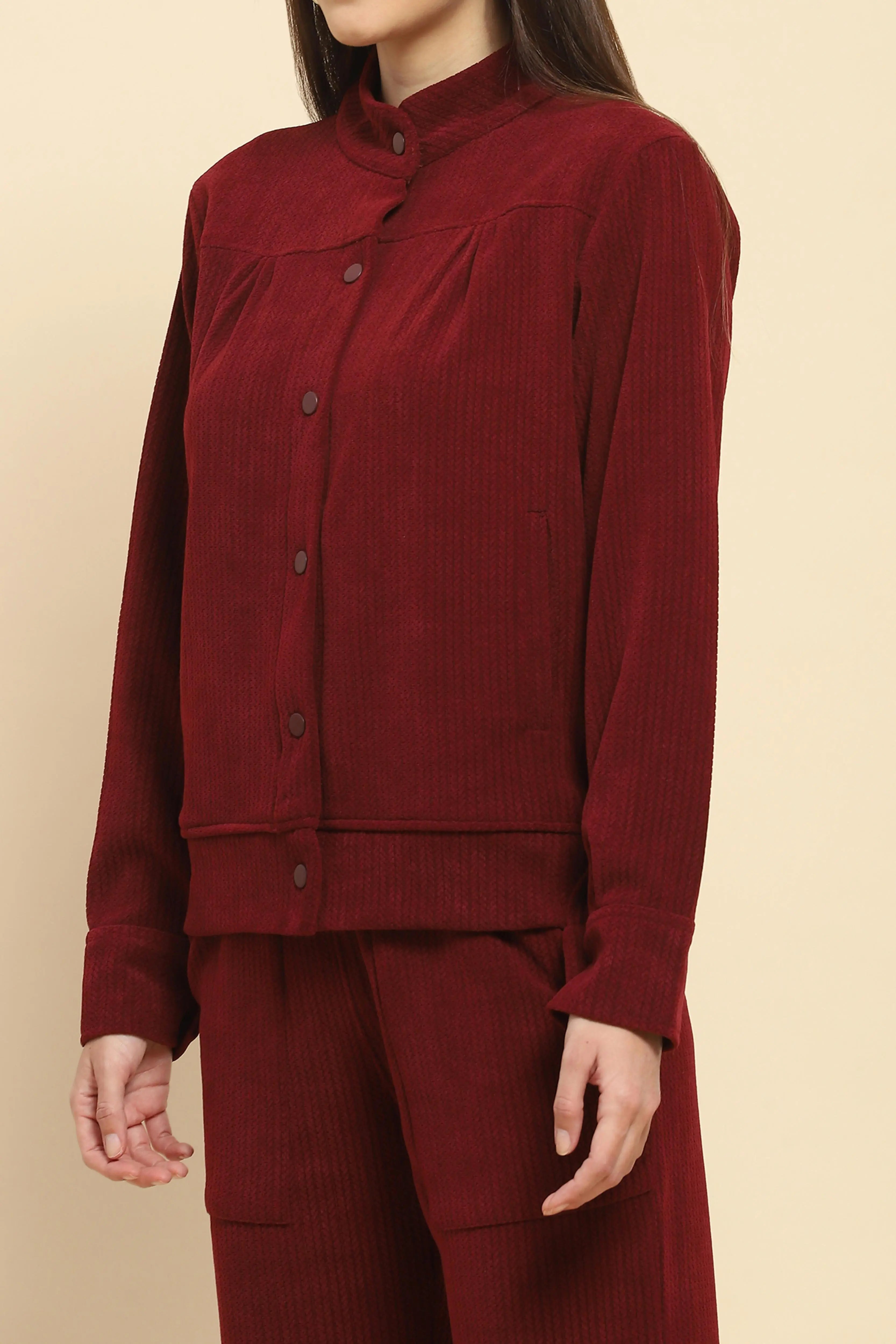 Burgundy Co-Ord Set - Global Republic