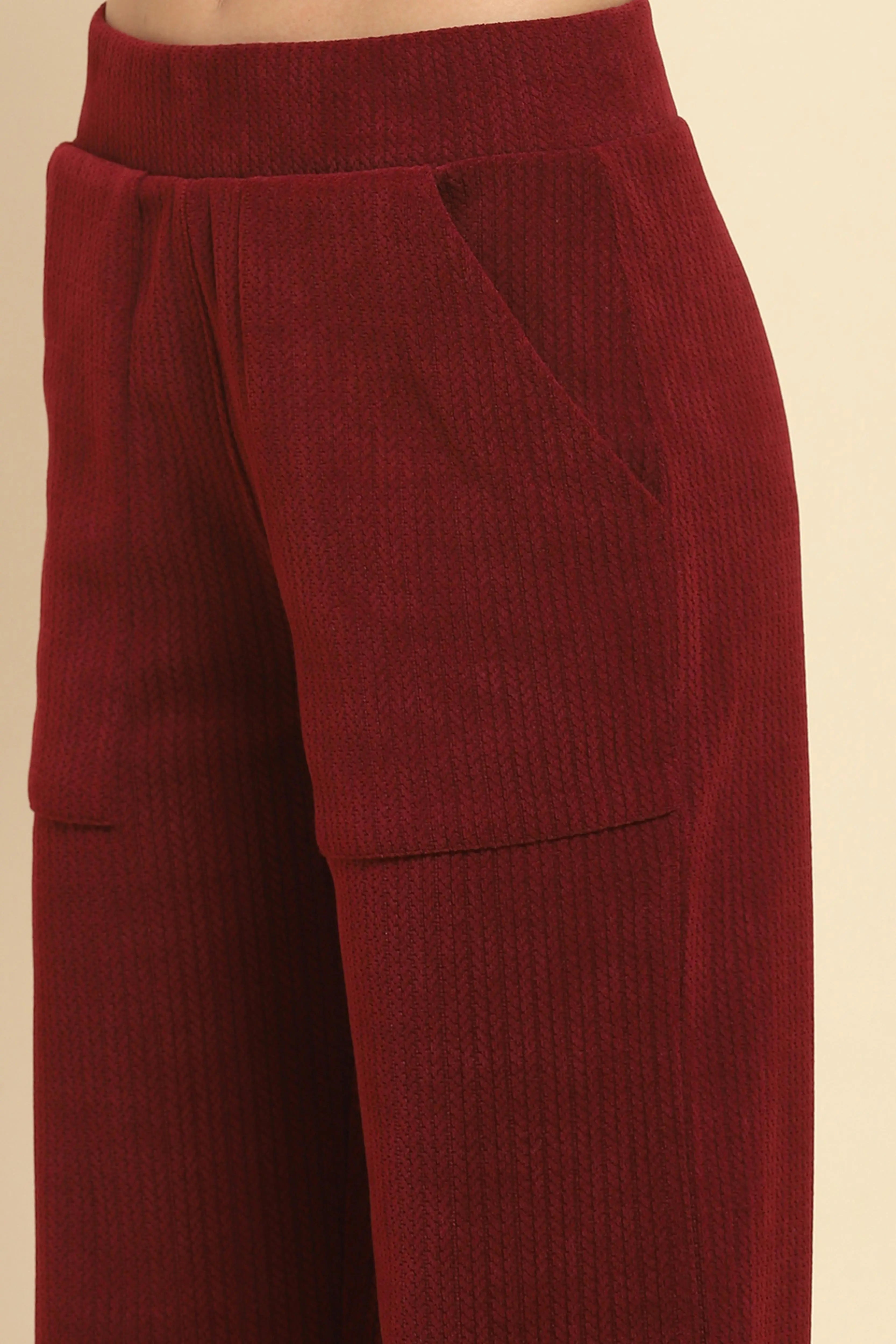 Burgundy Co-Ord Set - Global Republic