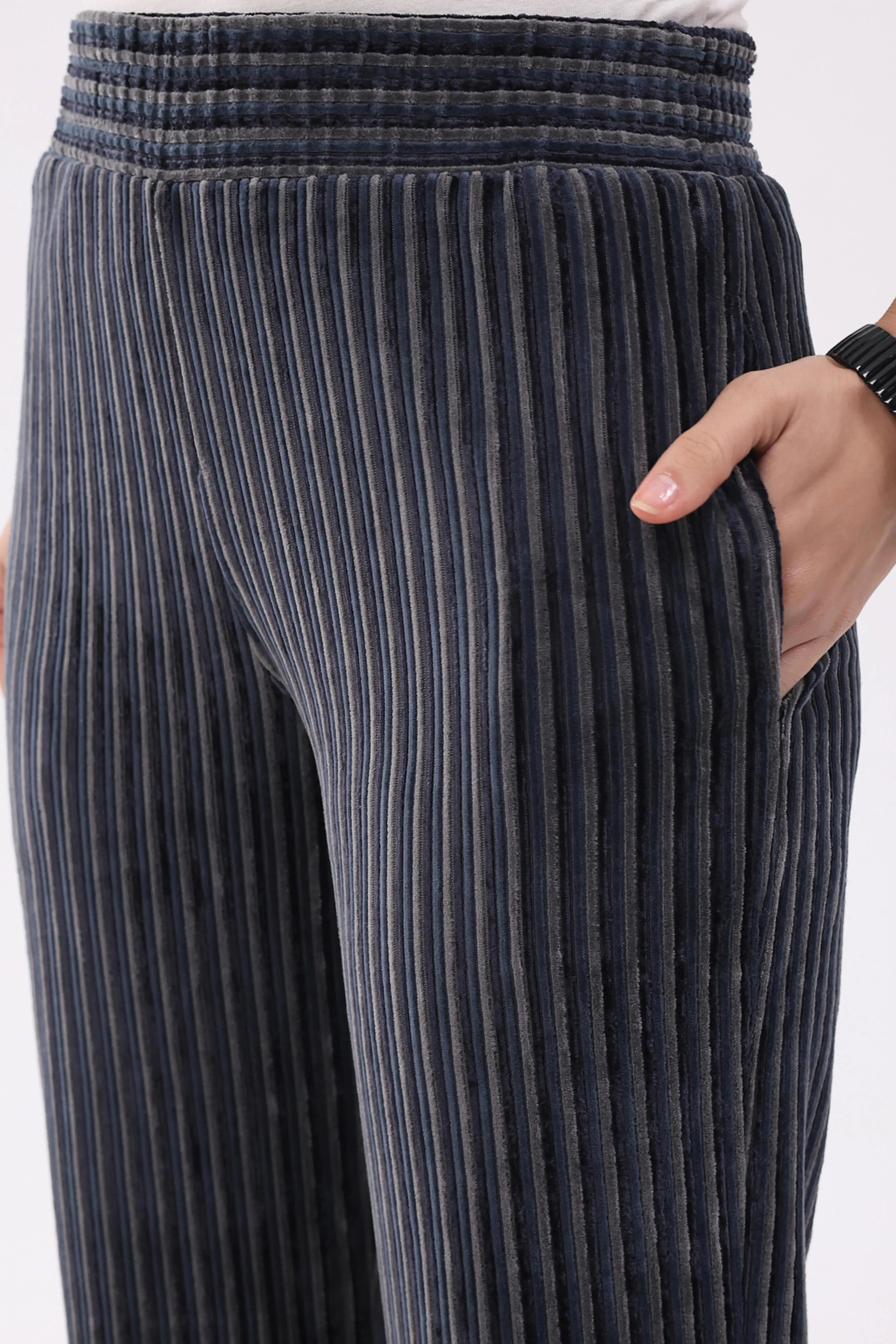 Blue Striped Winter Co-ord Set - Global Republic