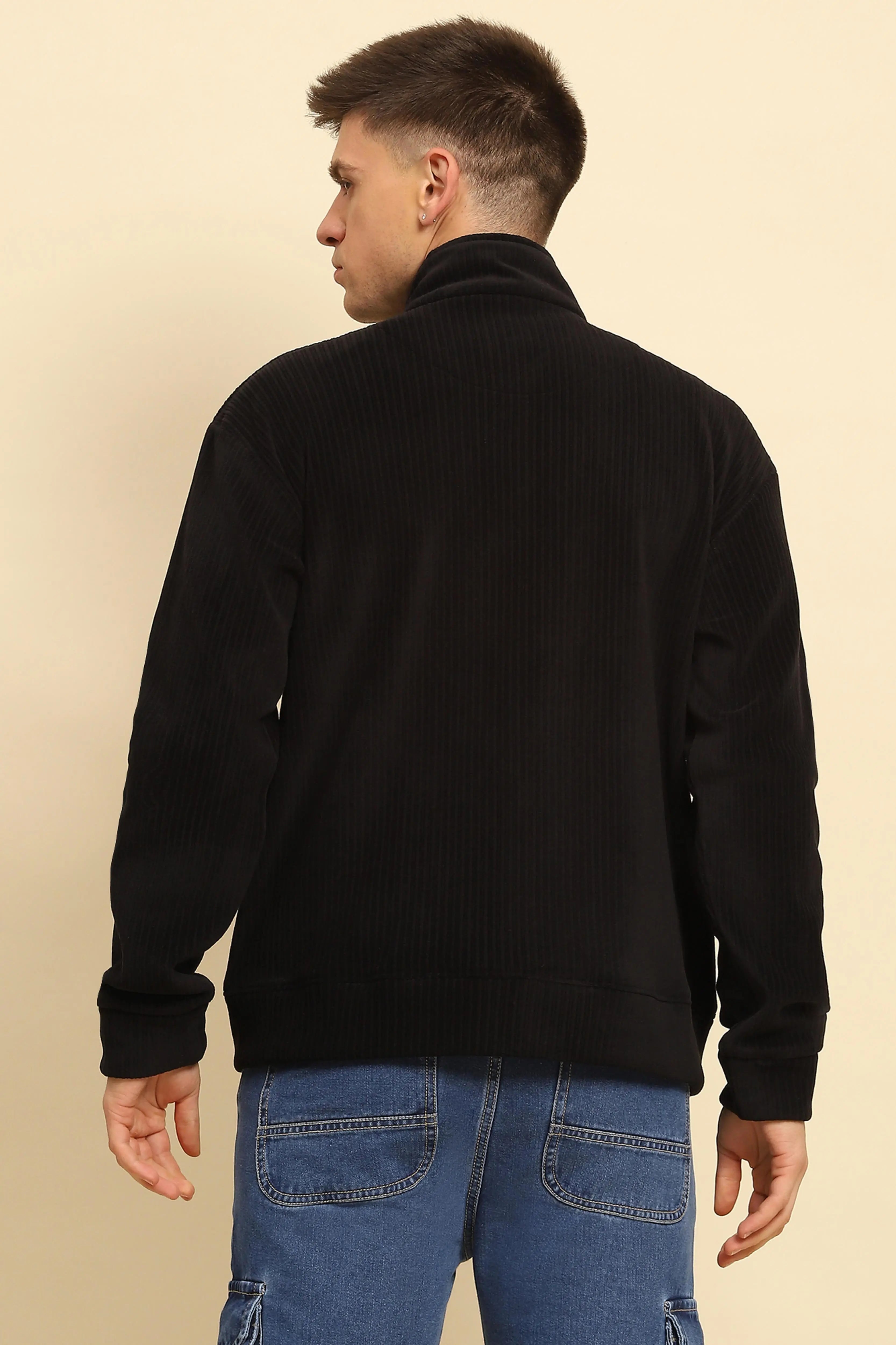 Black Solid Jacket - Global Republic