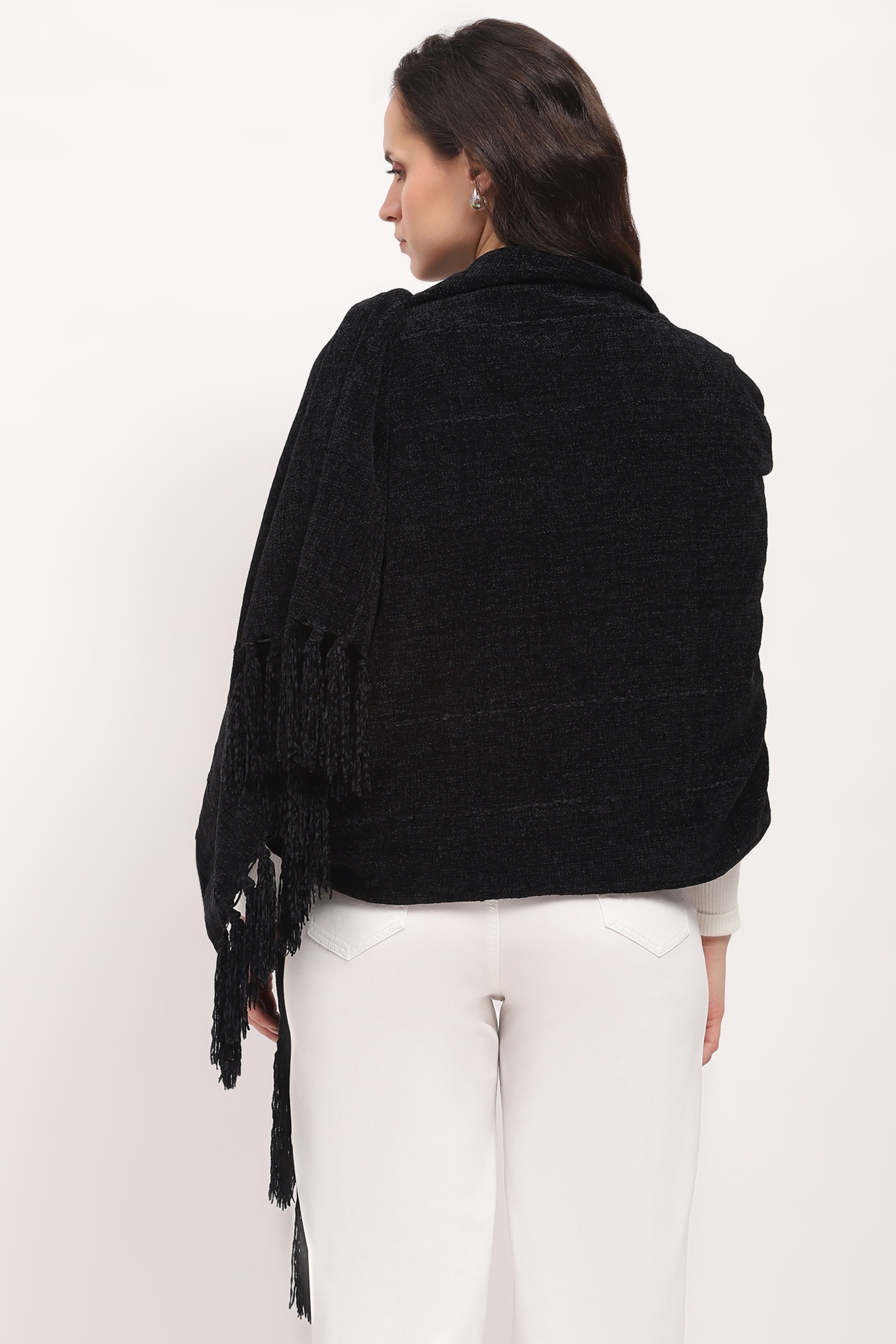 Black Luxury Winter Stole