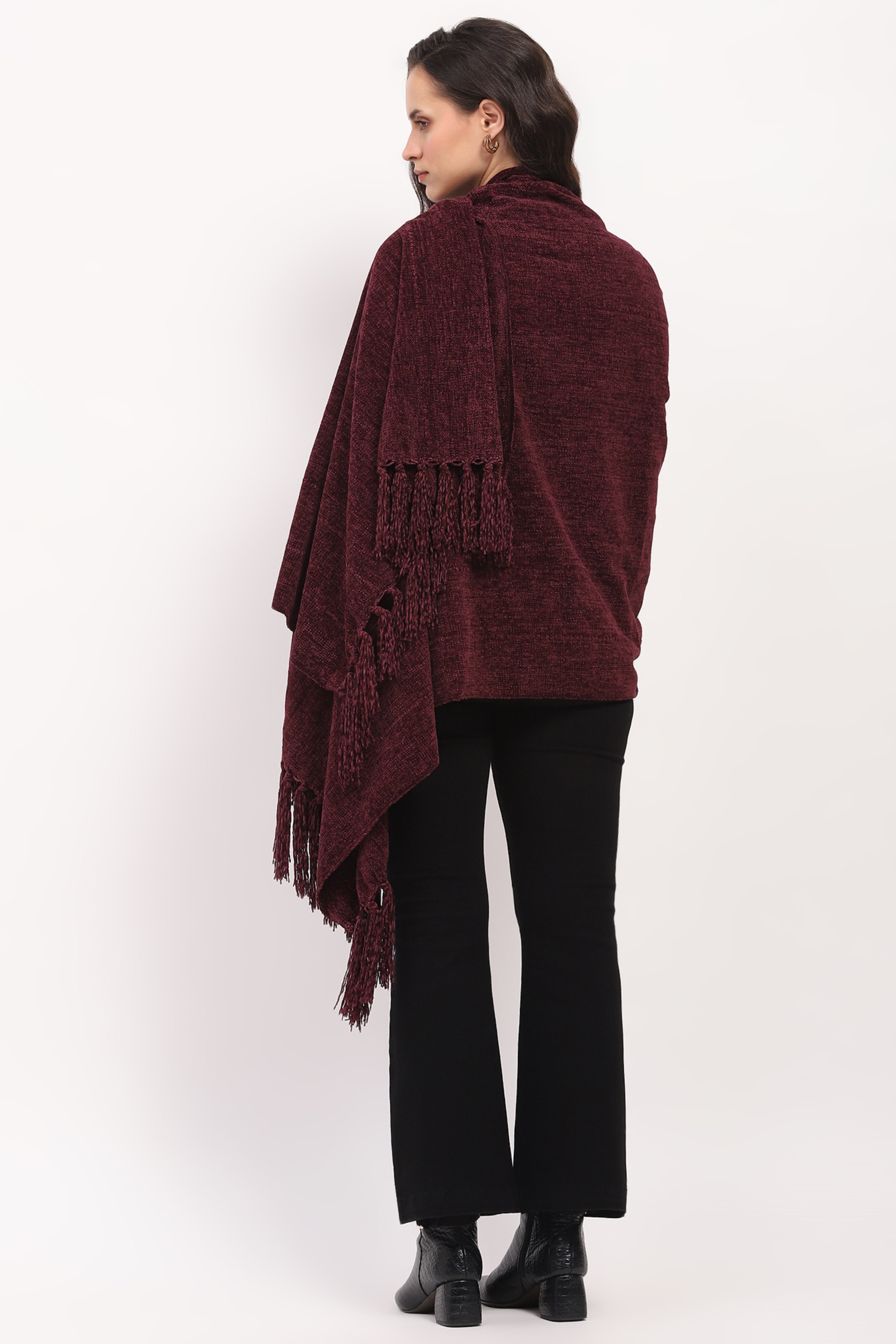 Maroon Luxury Winter Stole