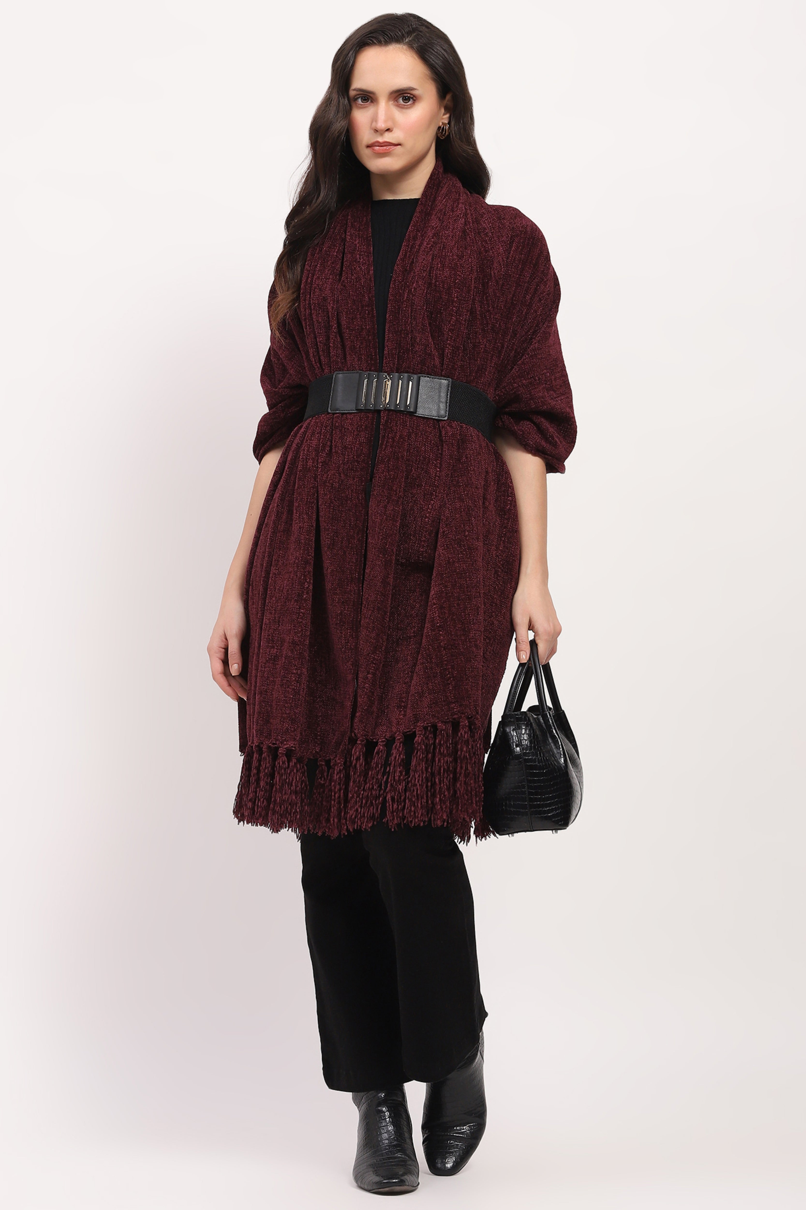 Maroon Luxury Winter Stole