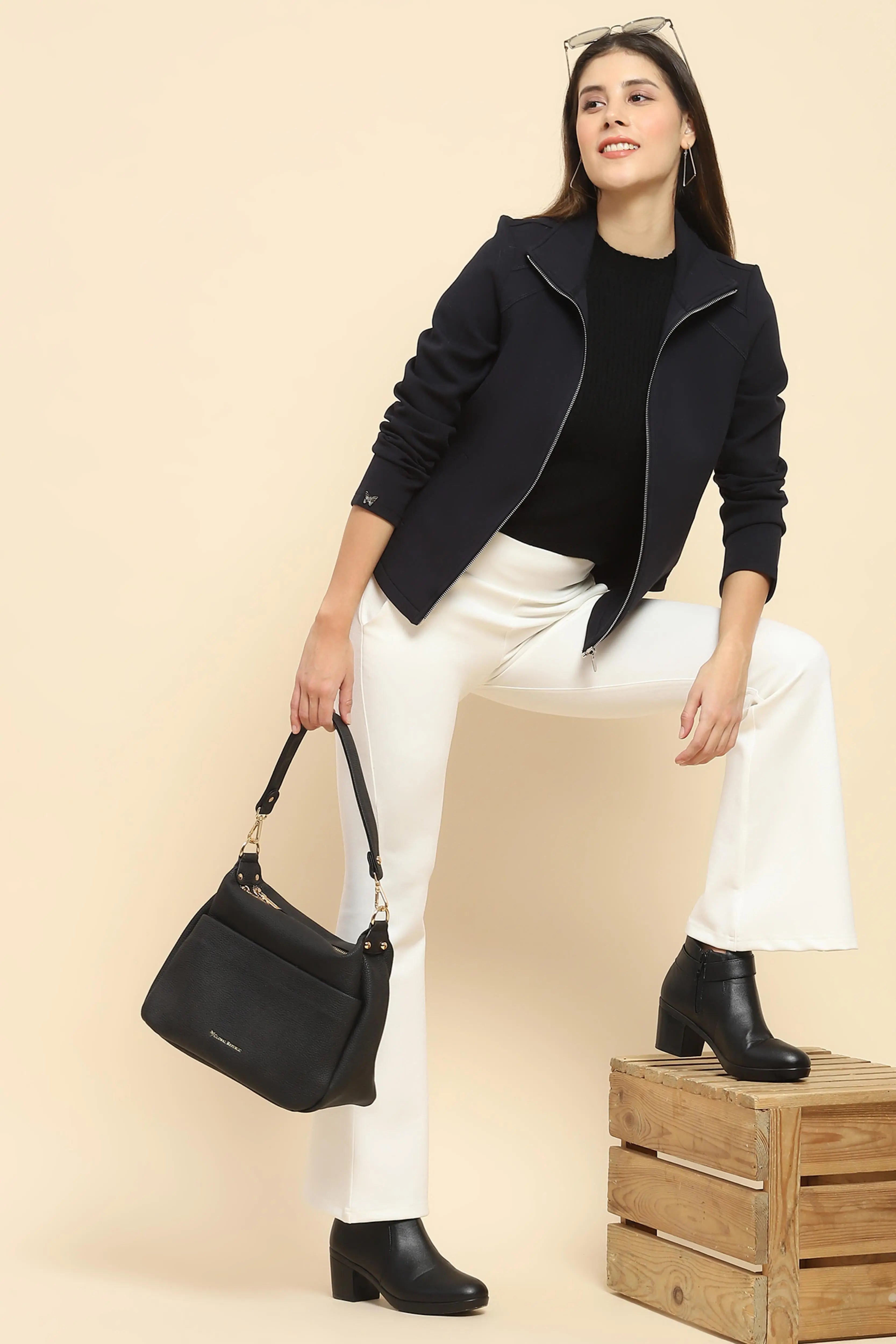 Navy Solid Sweatshirt - Global Republic