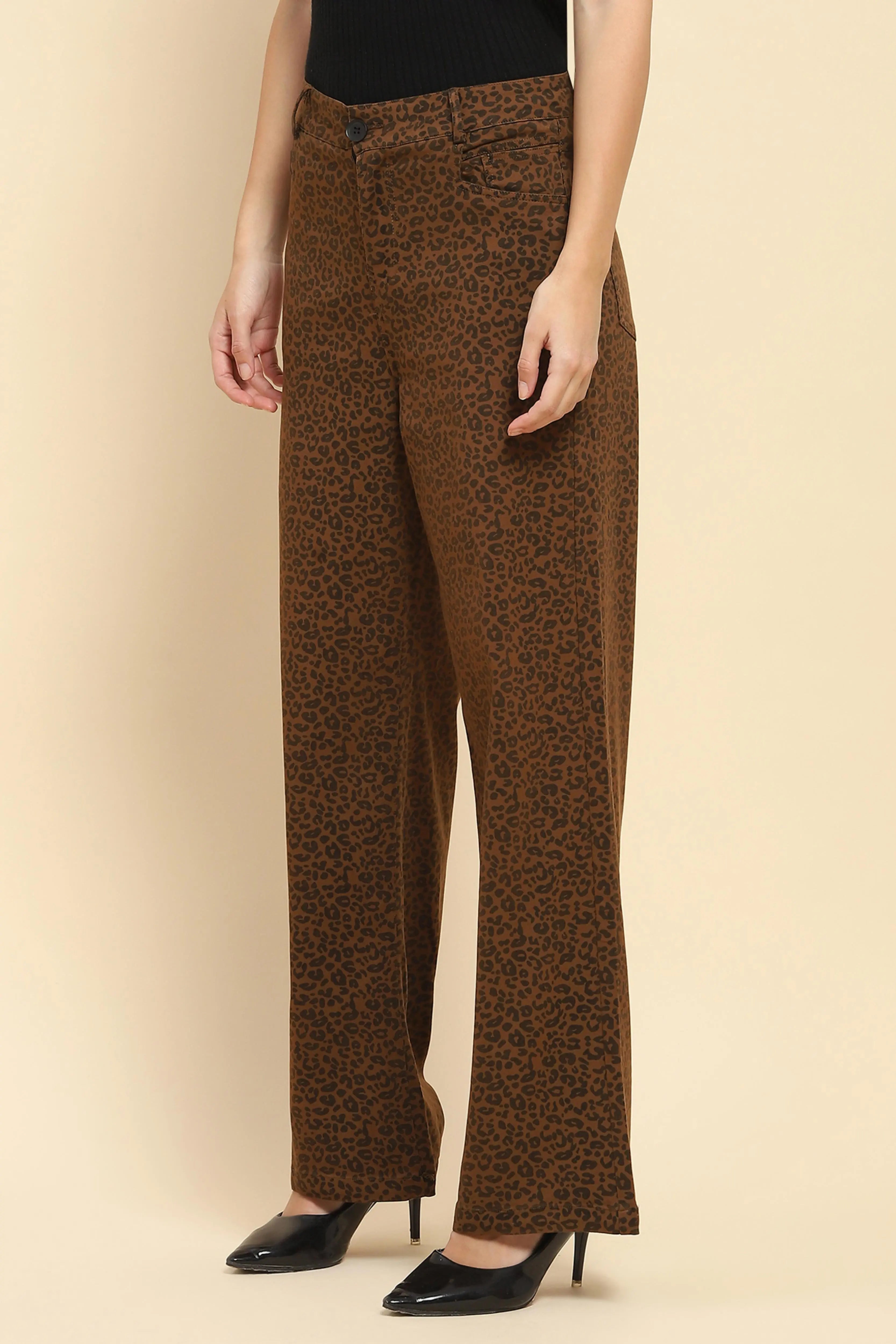 Animal Print Loose Fit Trouser - Global Republic