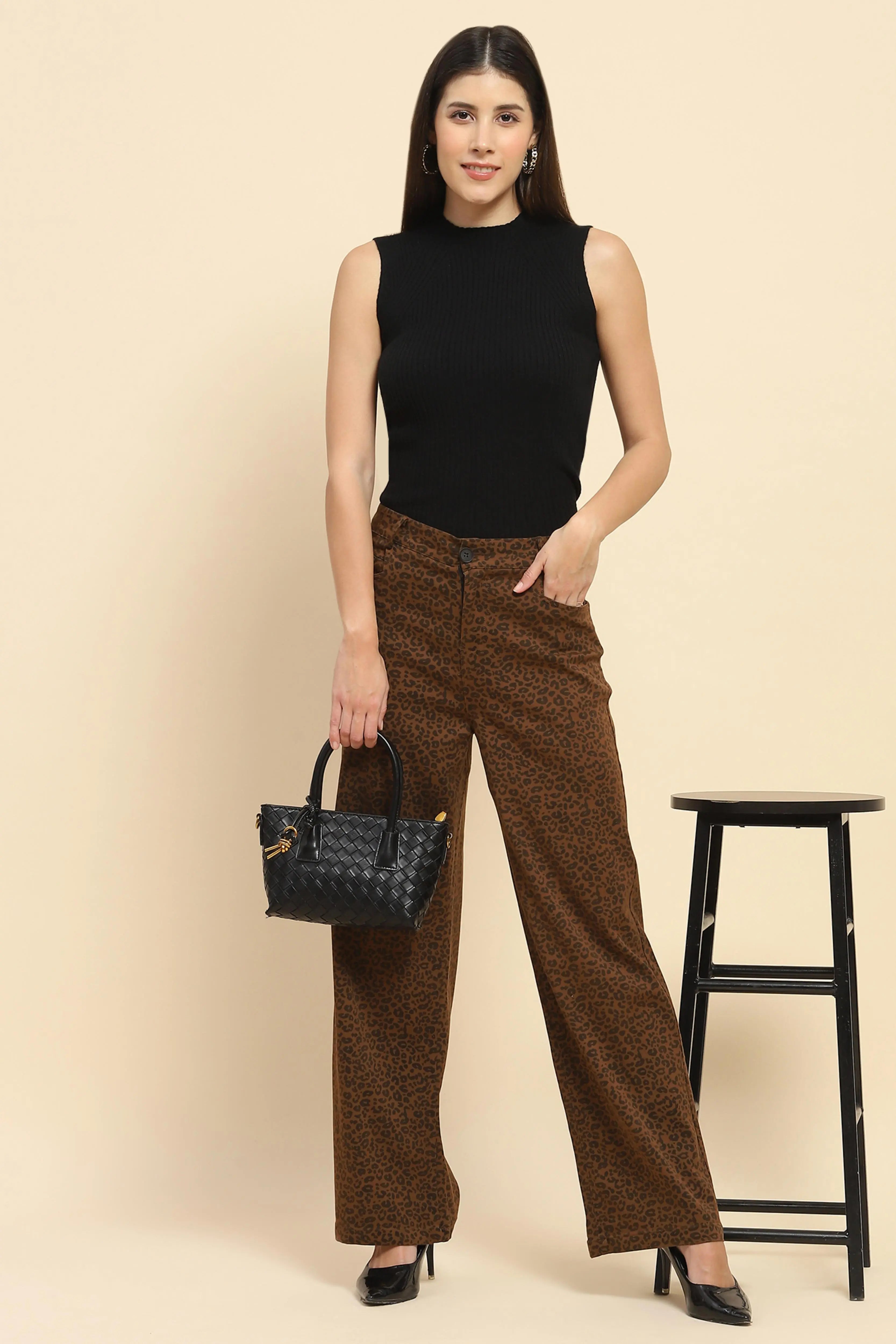Animal Print Loose Fit Trouser - Global Republic