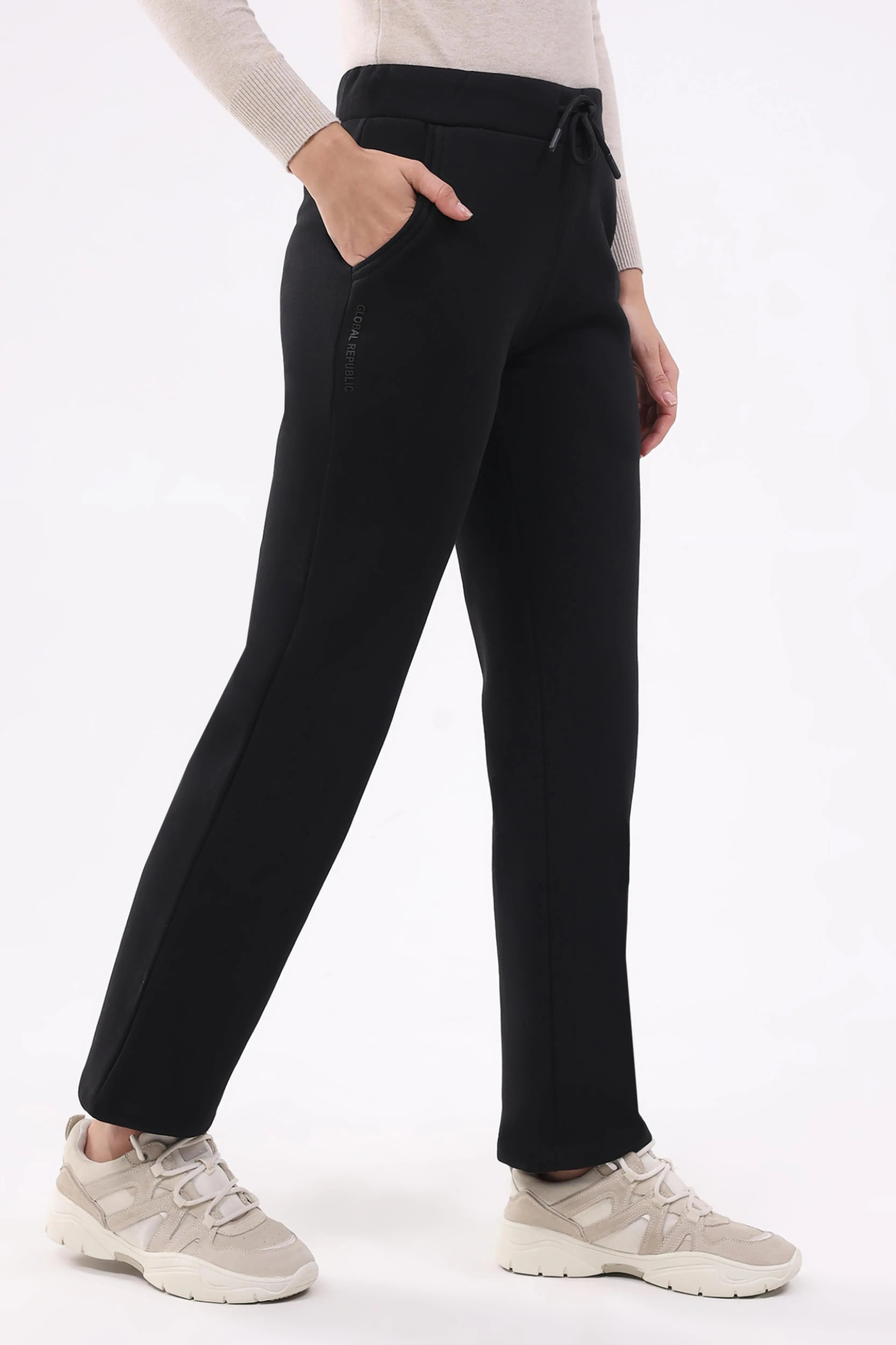 Black Fleece-Lined Winter Lower - Global Republic