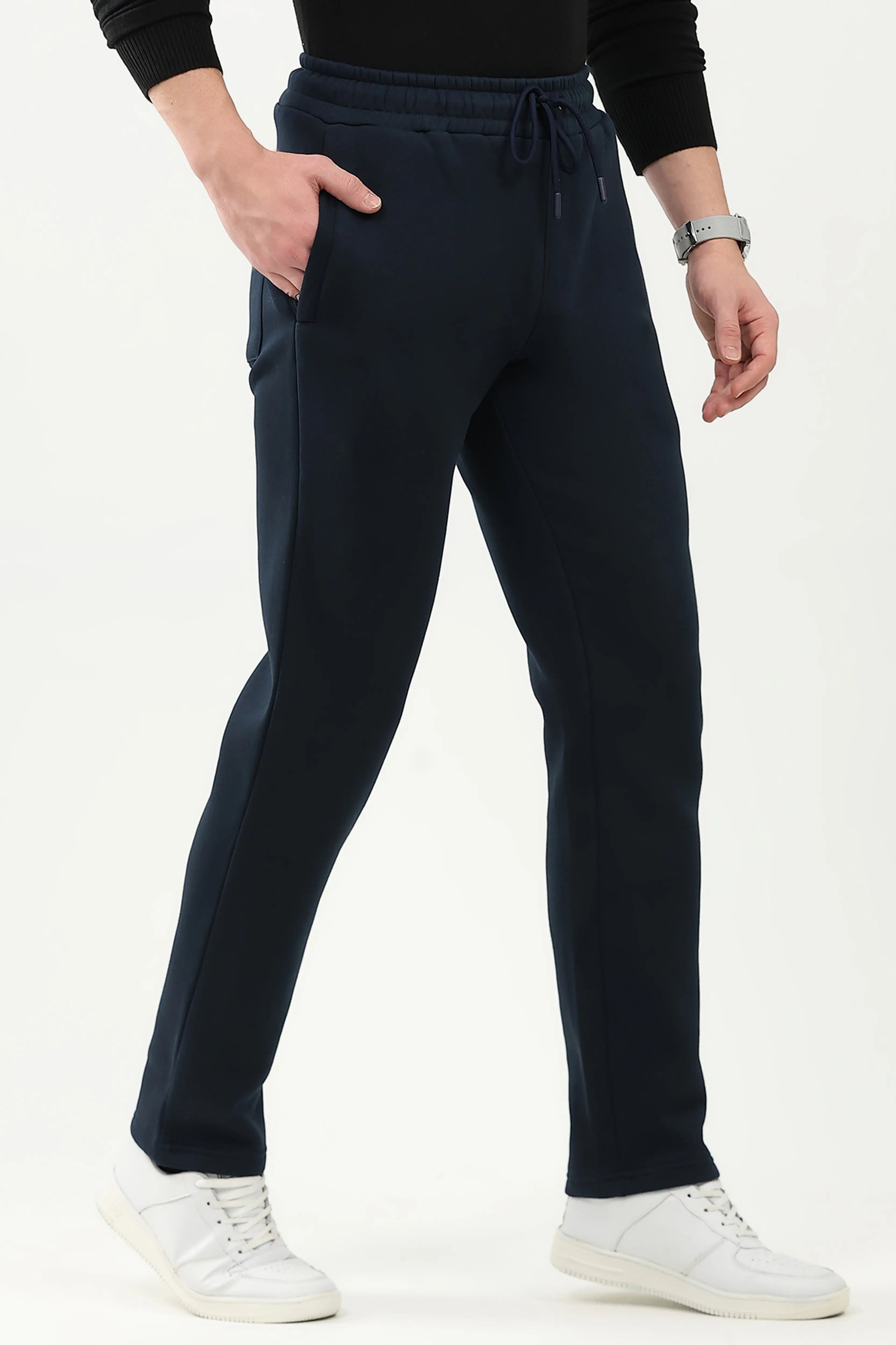 Cotton Fleece-Lined Casual Lower