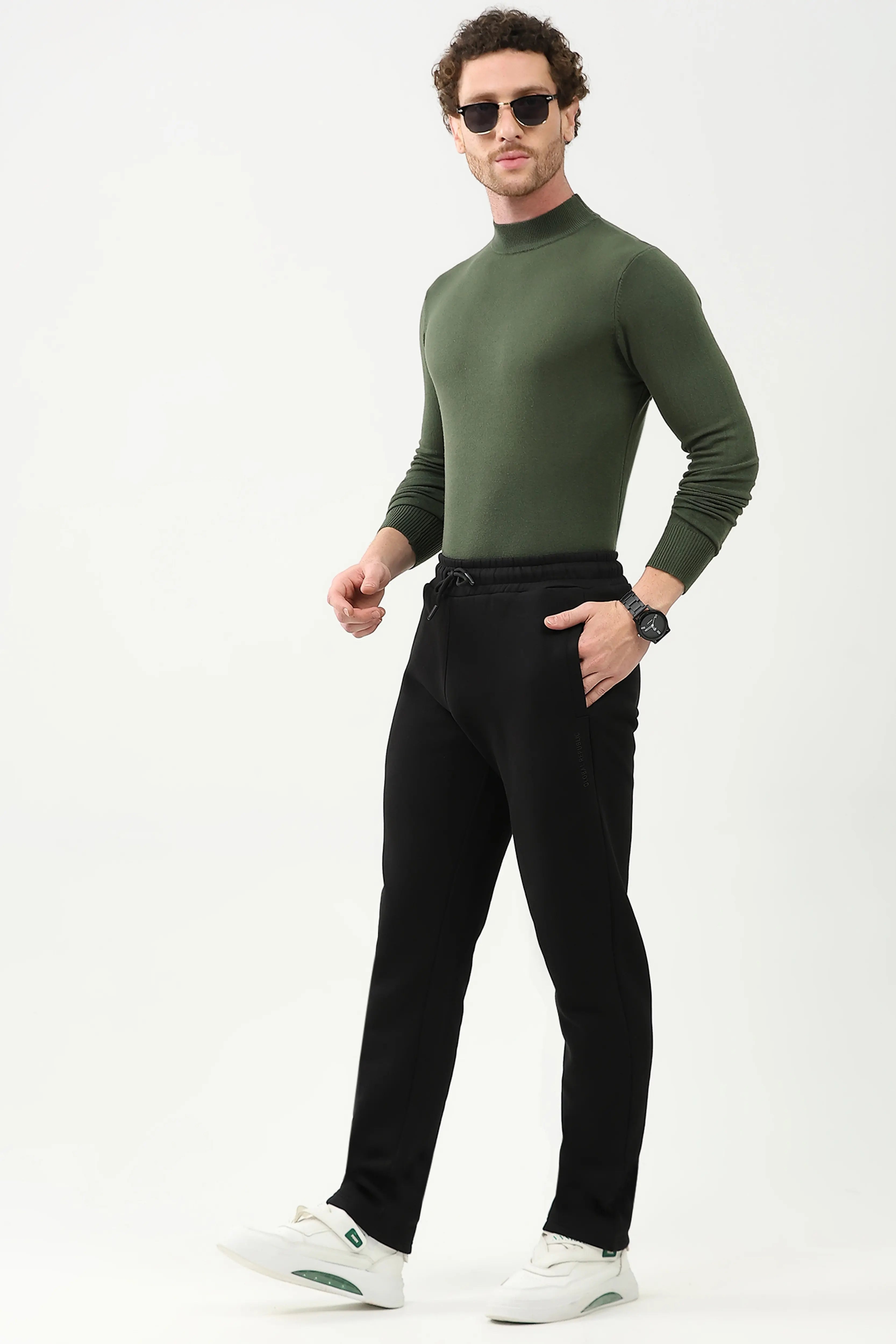 Cotton Fleece-Lined Casual Lower
