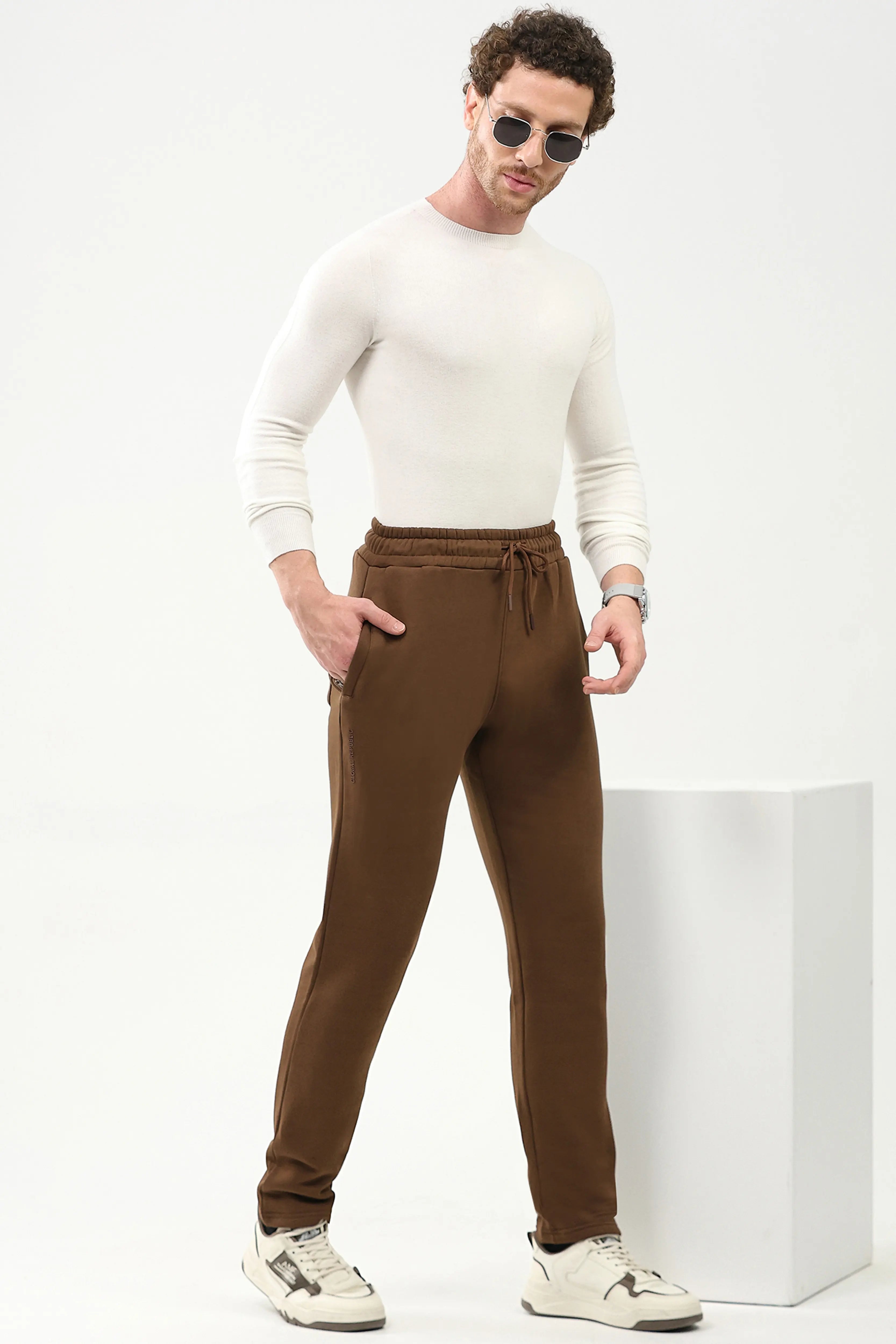 Cotton Fleece-Lined Casual Lower