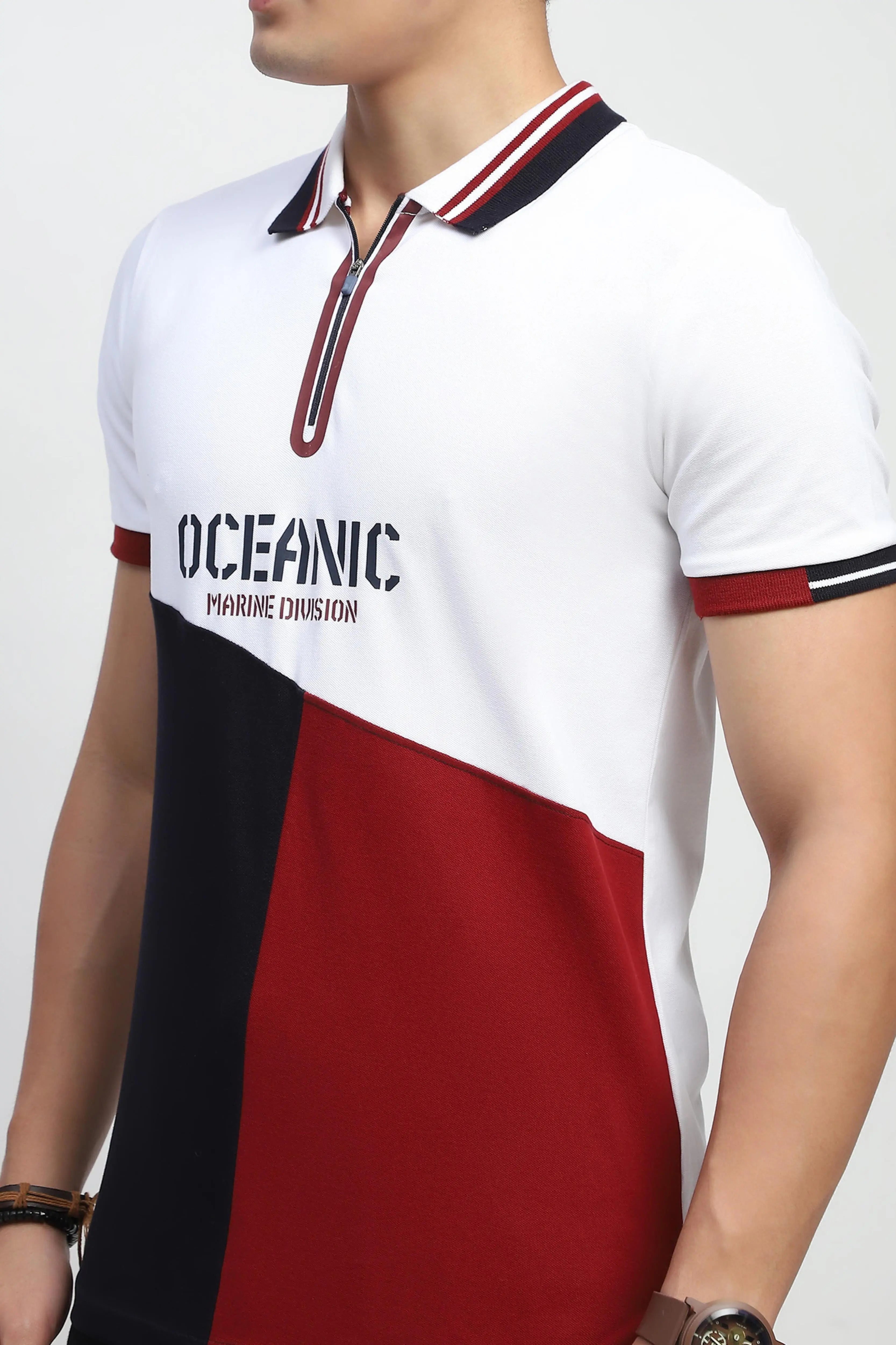 Color Block Cotton T-Shirt - Global Republic