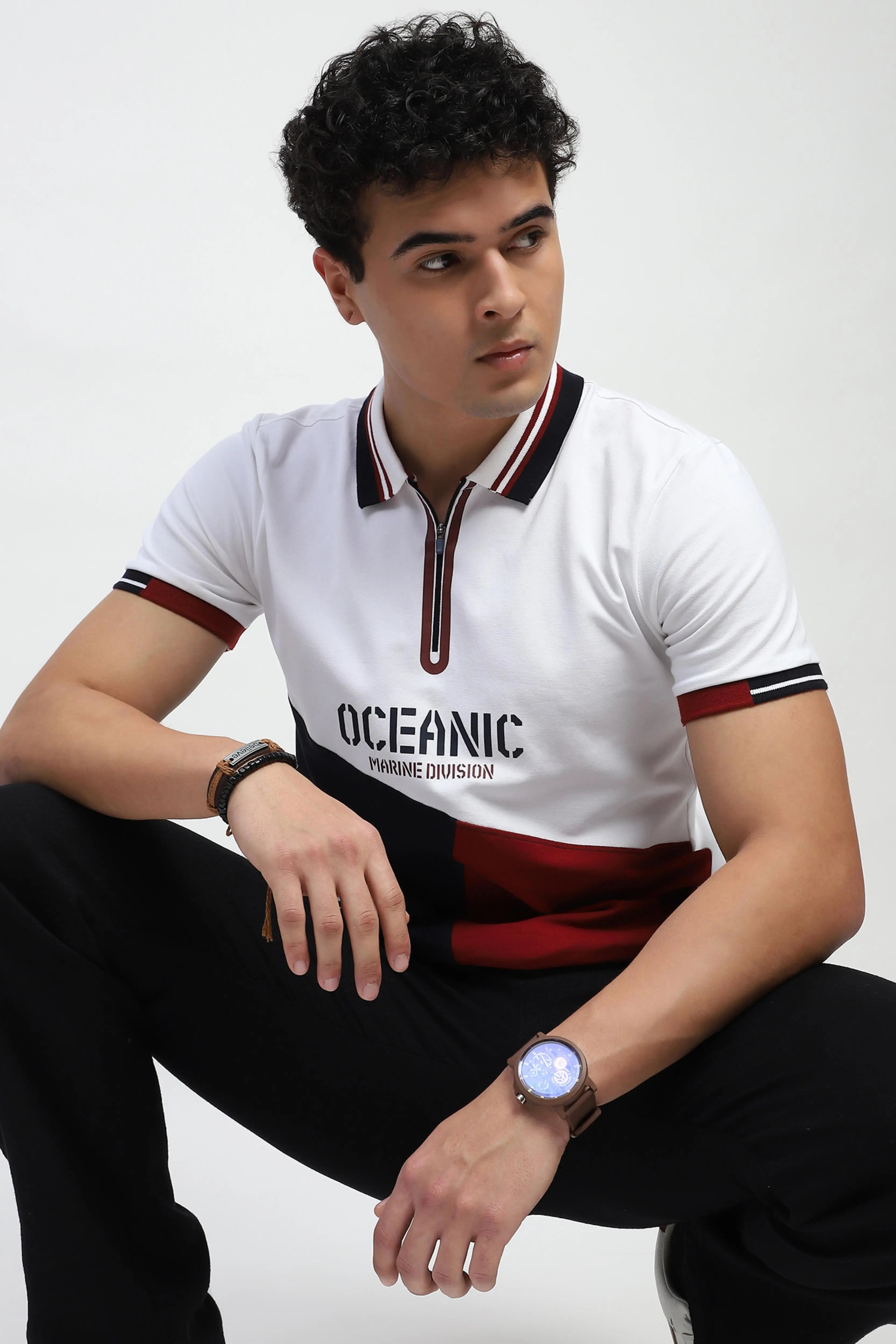 Color Block Cotton T-Shirt - Global Republic