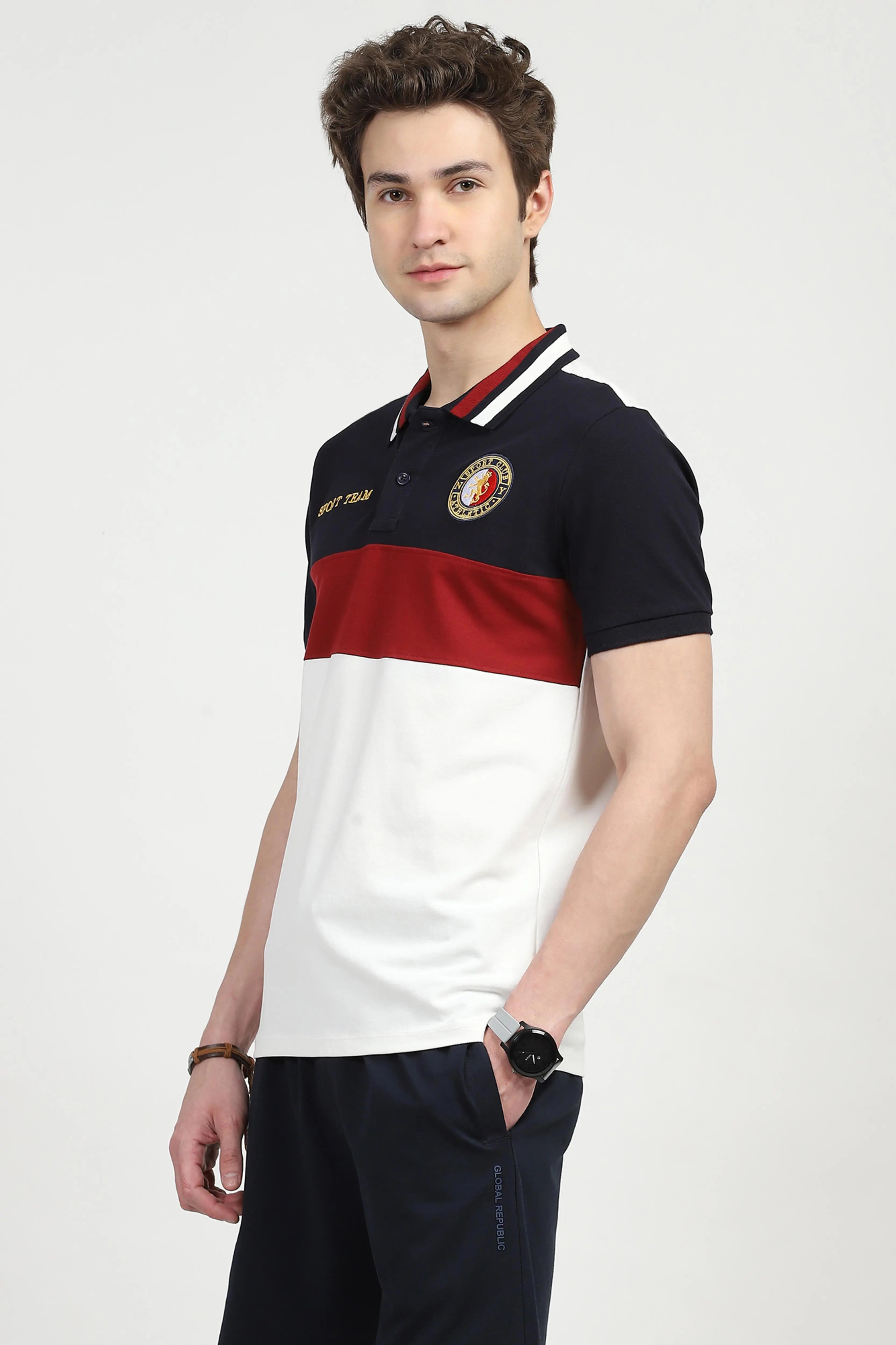 Maroon Cotton Polo T-Shirt - Global Republic