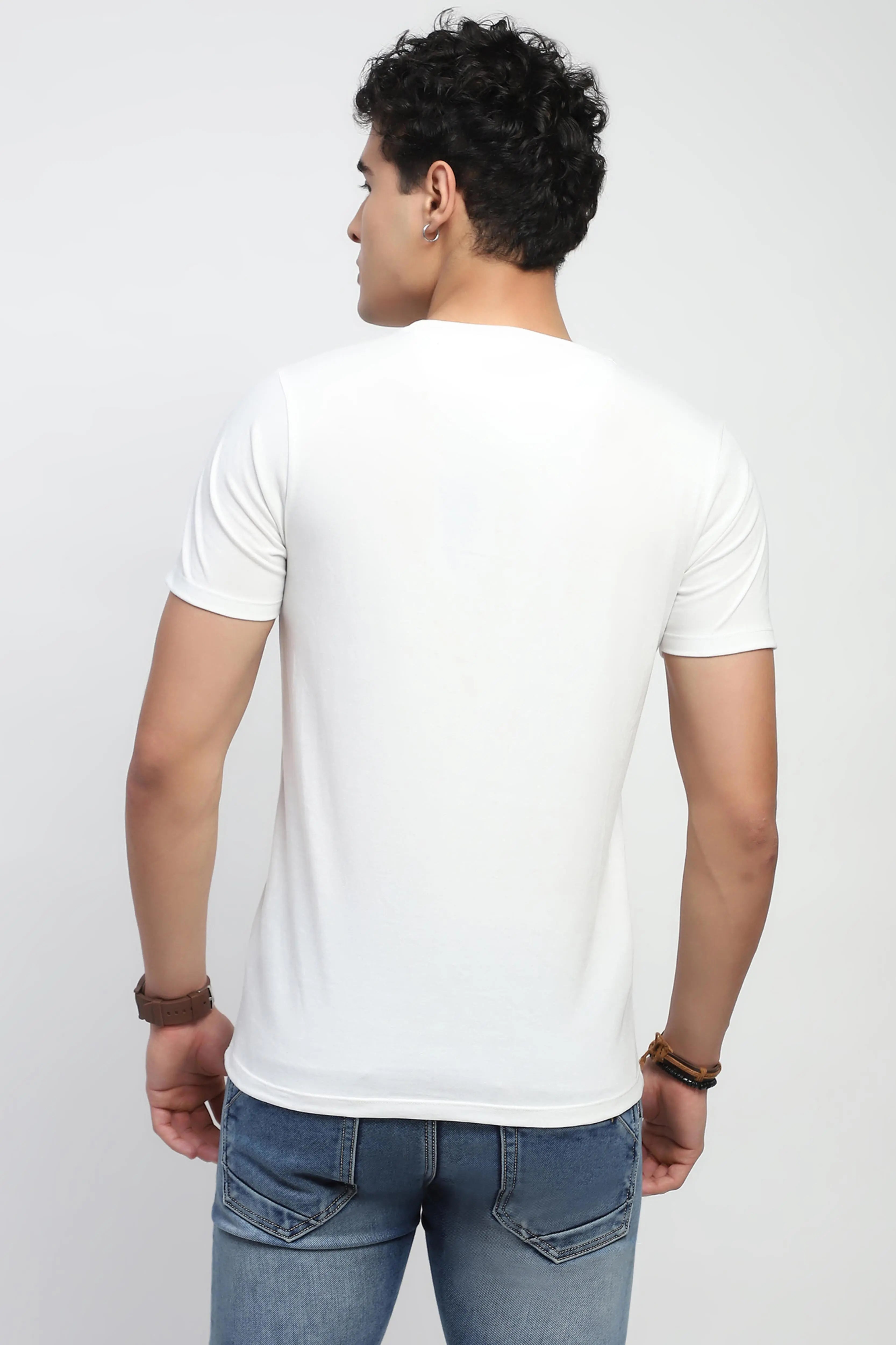 White Graphic Cotton T-Shirt - Global Republic