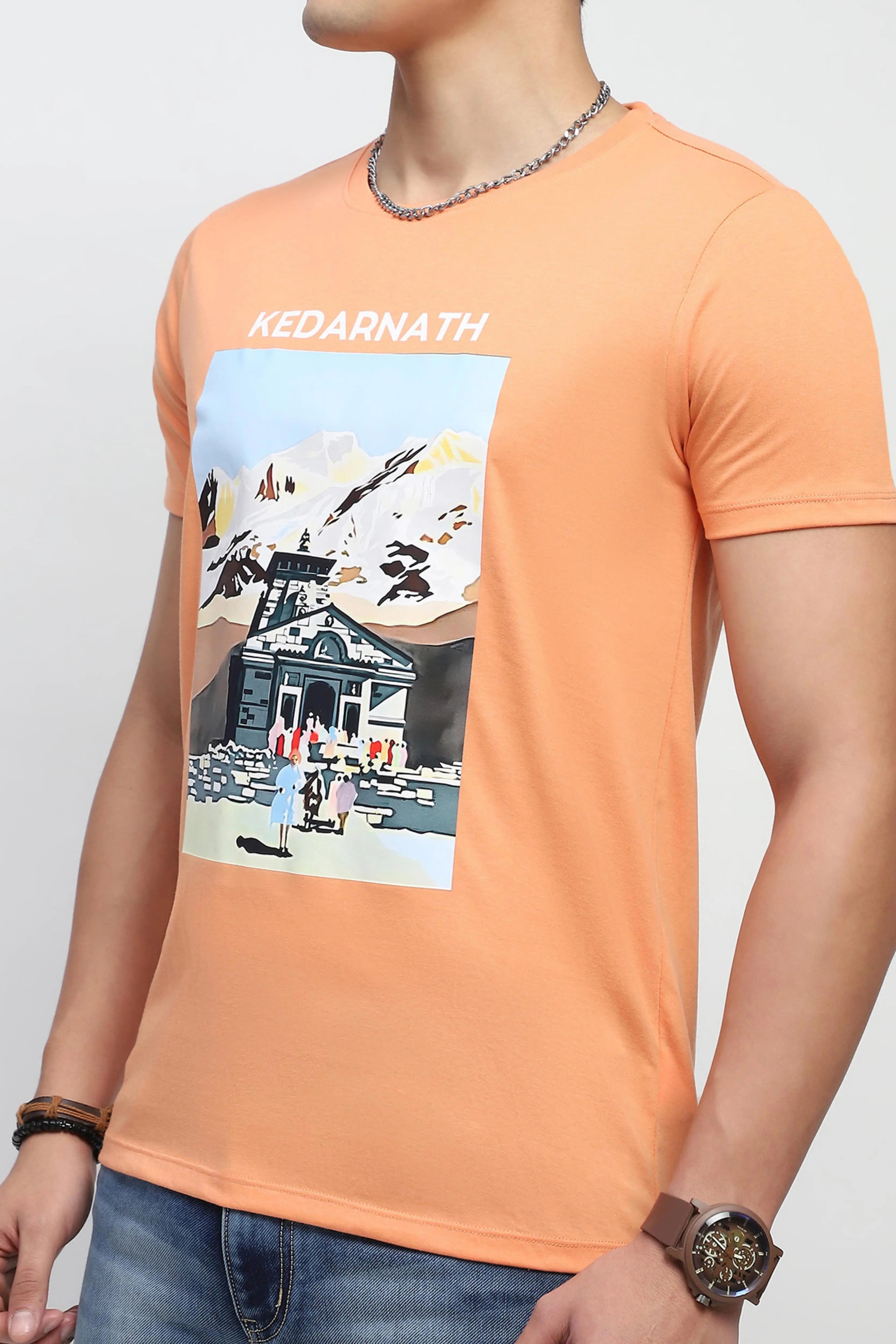 Graphic Cotton Round Neck T-Shirt - Global Republic