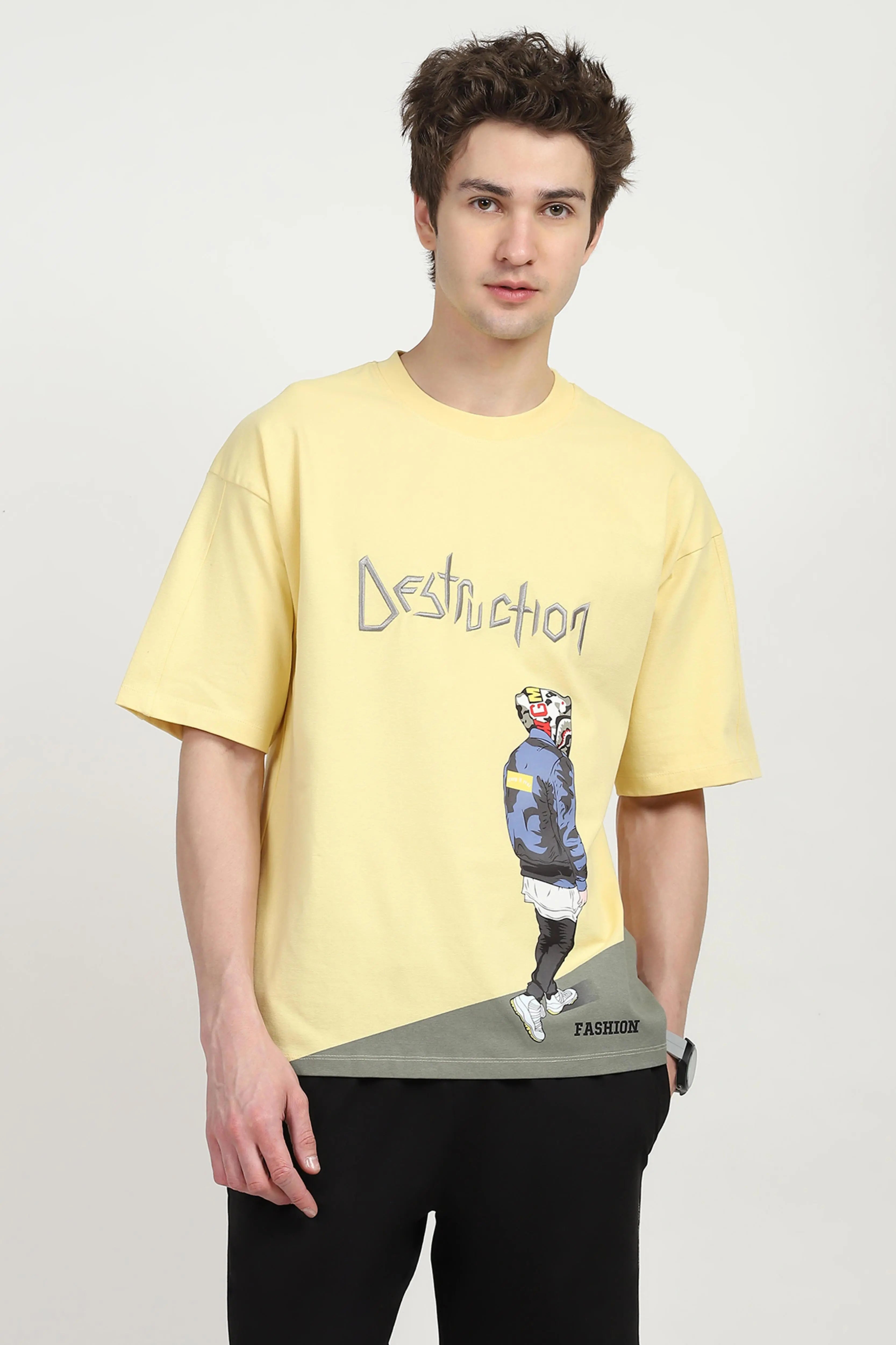 Oversized Graphic Cotton T-shirt - Global Republic