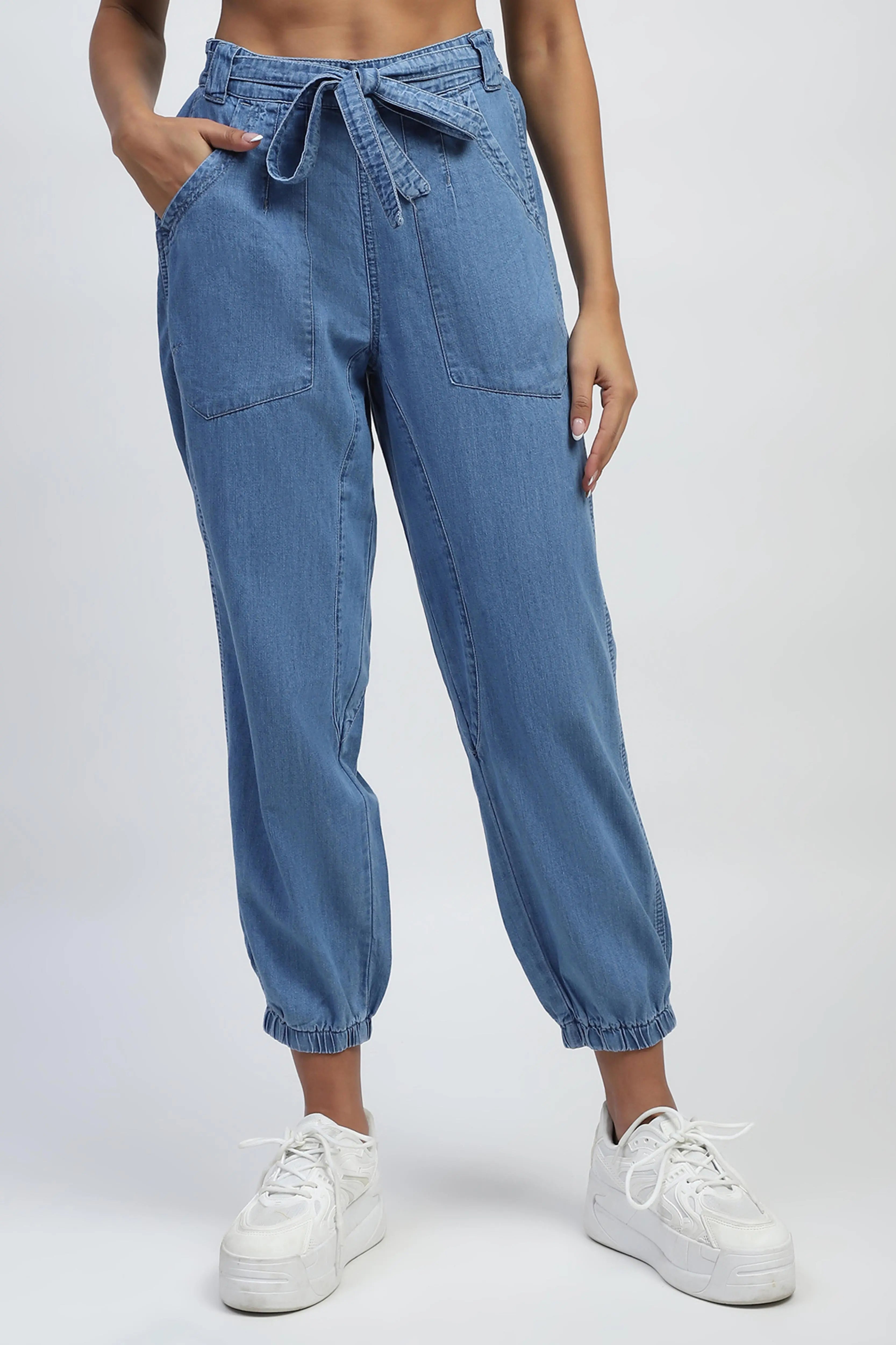 Boyfriend Fit Cotton Blend Jeans - Global Republic