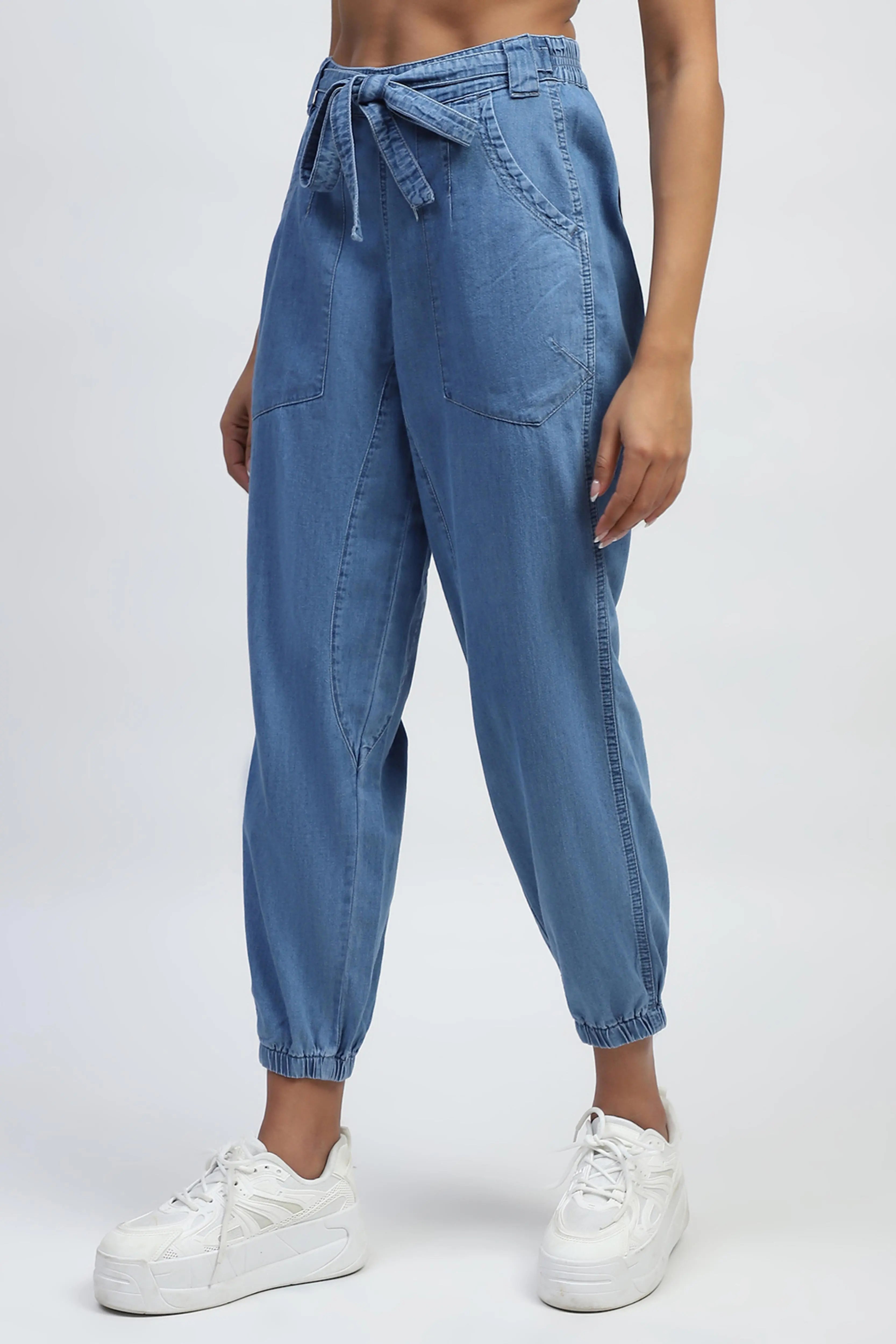 Boyfriend Fit Cotton Blend Jeans - Global Republic