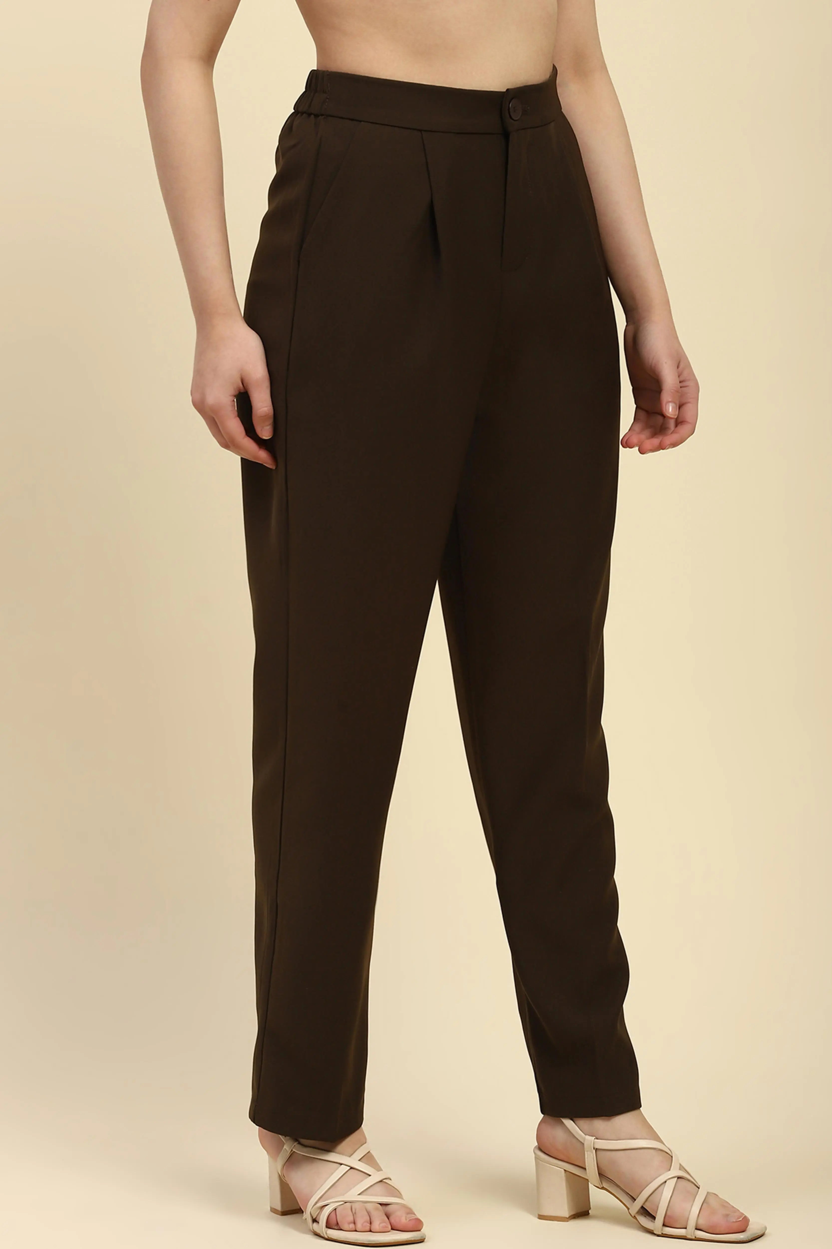 Brown  Korean Formal Trouser - Global Republic
