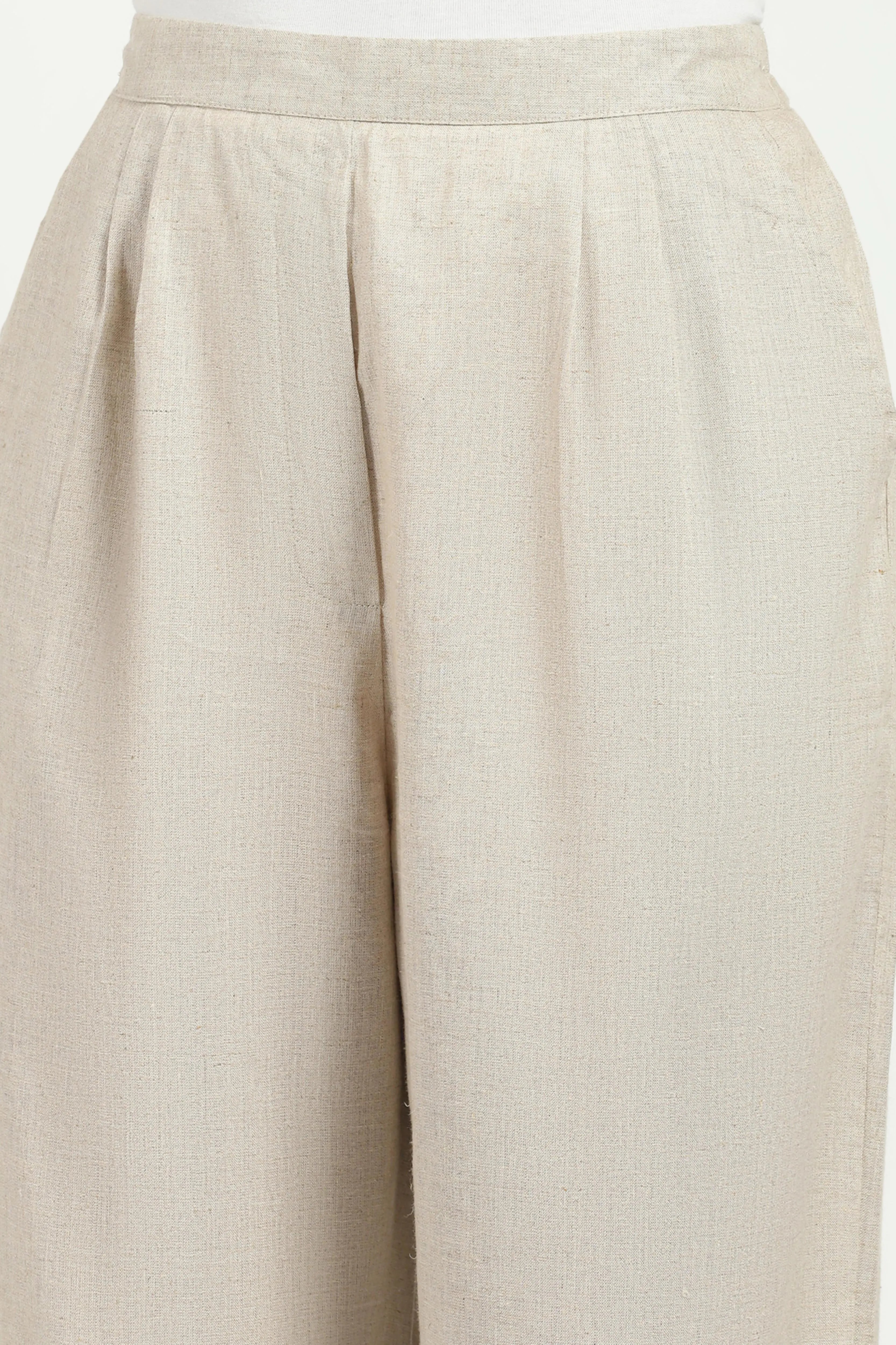 Natural Linen Relaxed Fit Lower - Global Republic