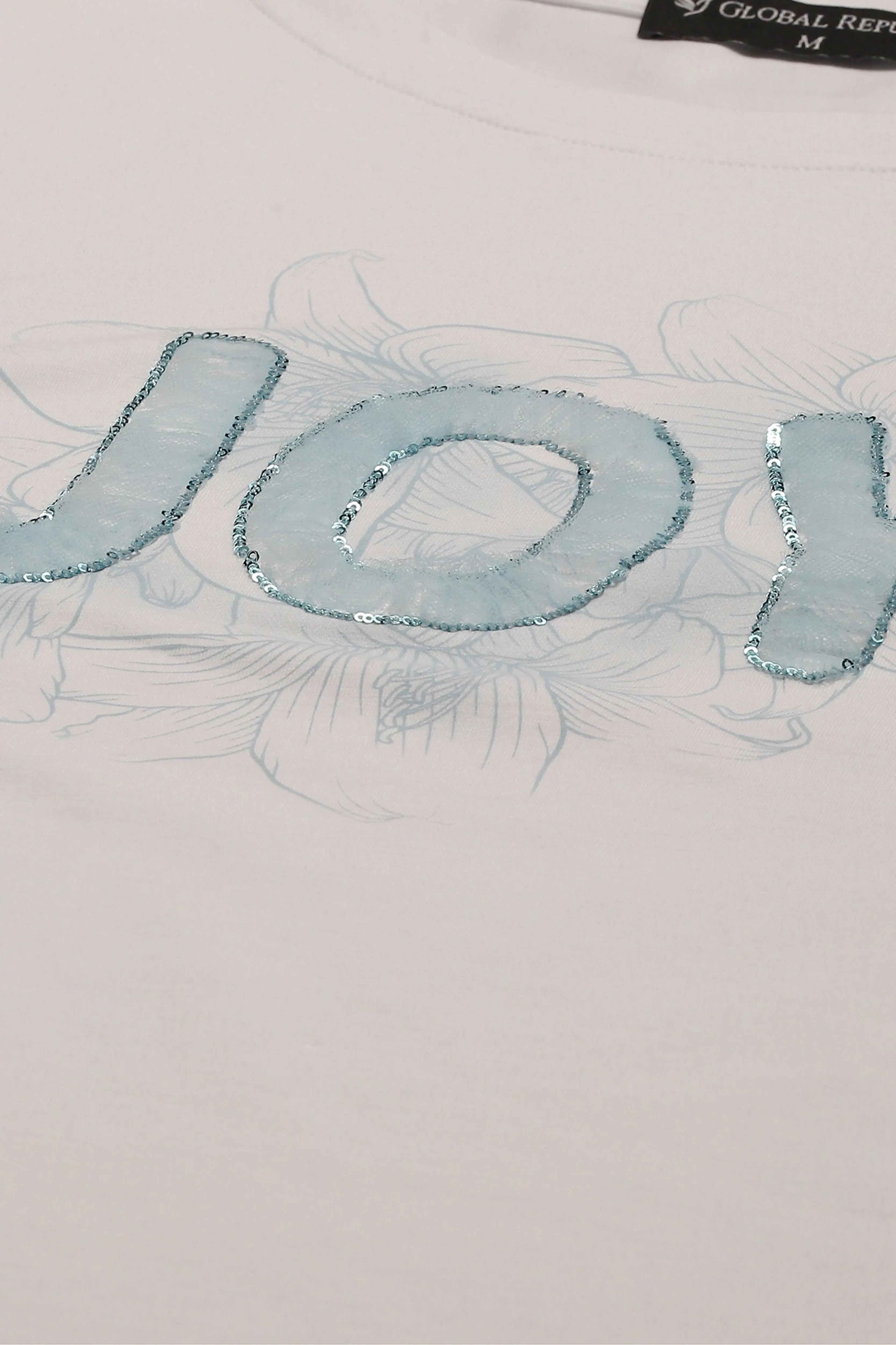 White Embroidered Cotton Boxy Top - Global Republic