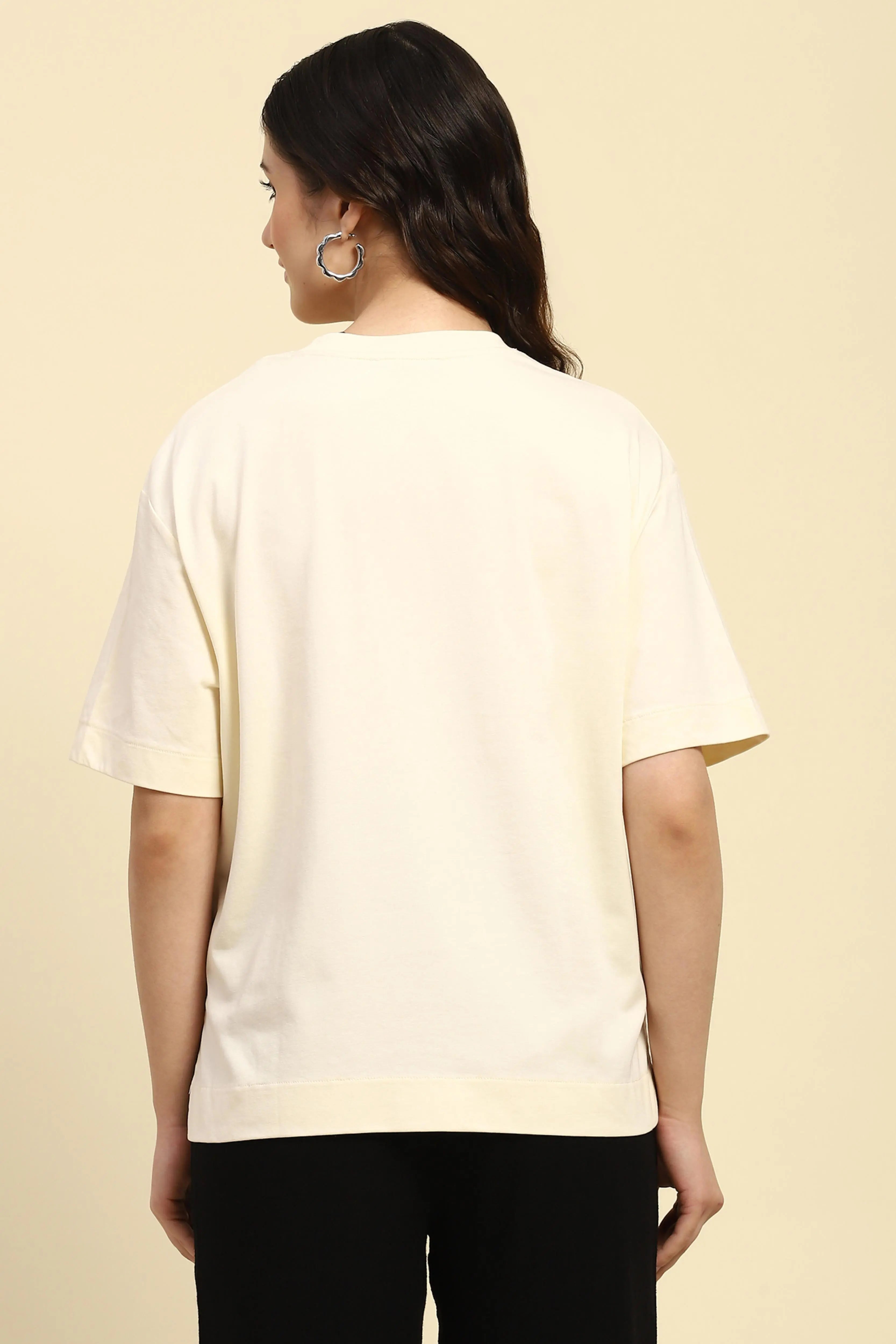 Cream UV Protection Oversized Top - Global Republic