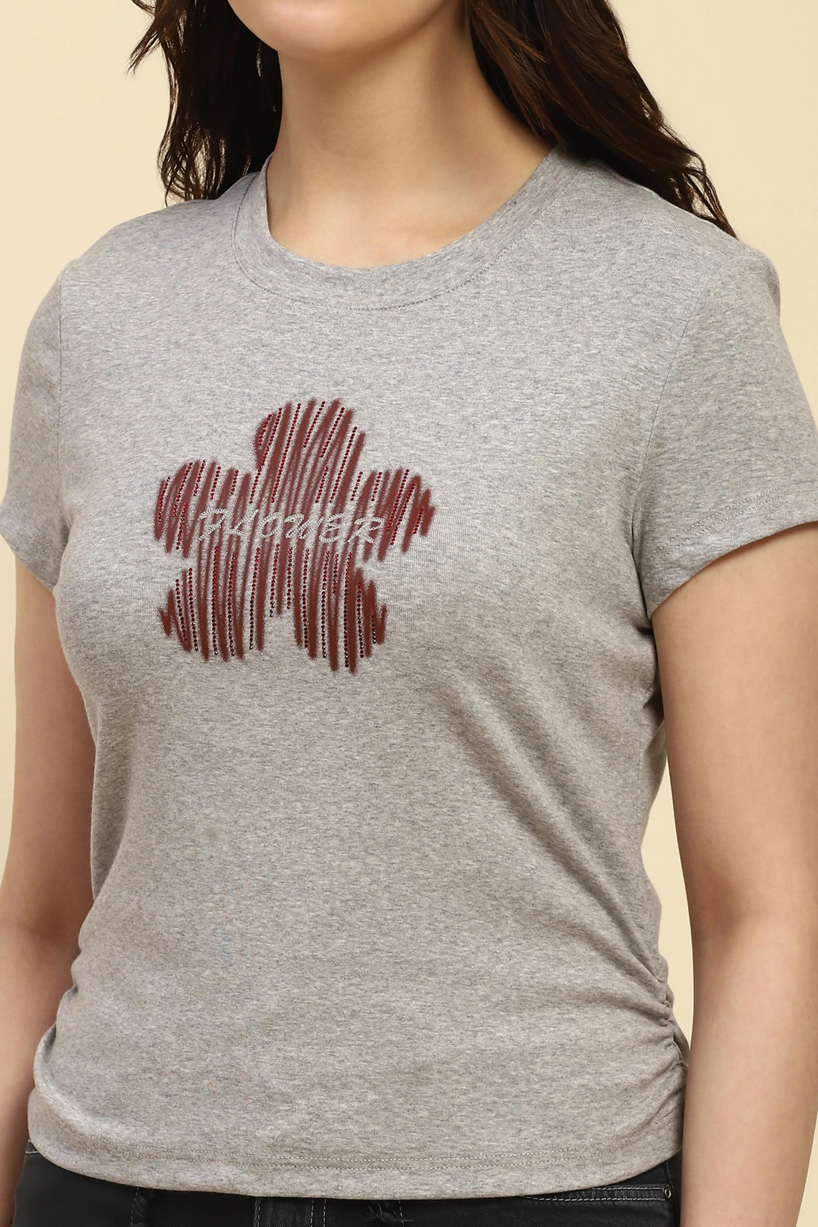 Grey Embellished UV Protective Top - Global Republic