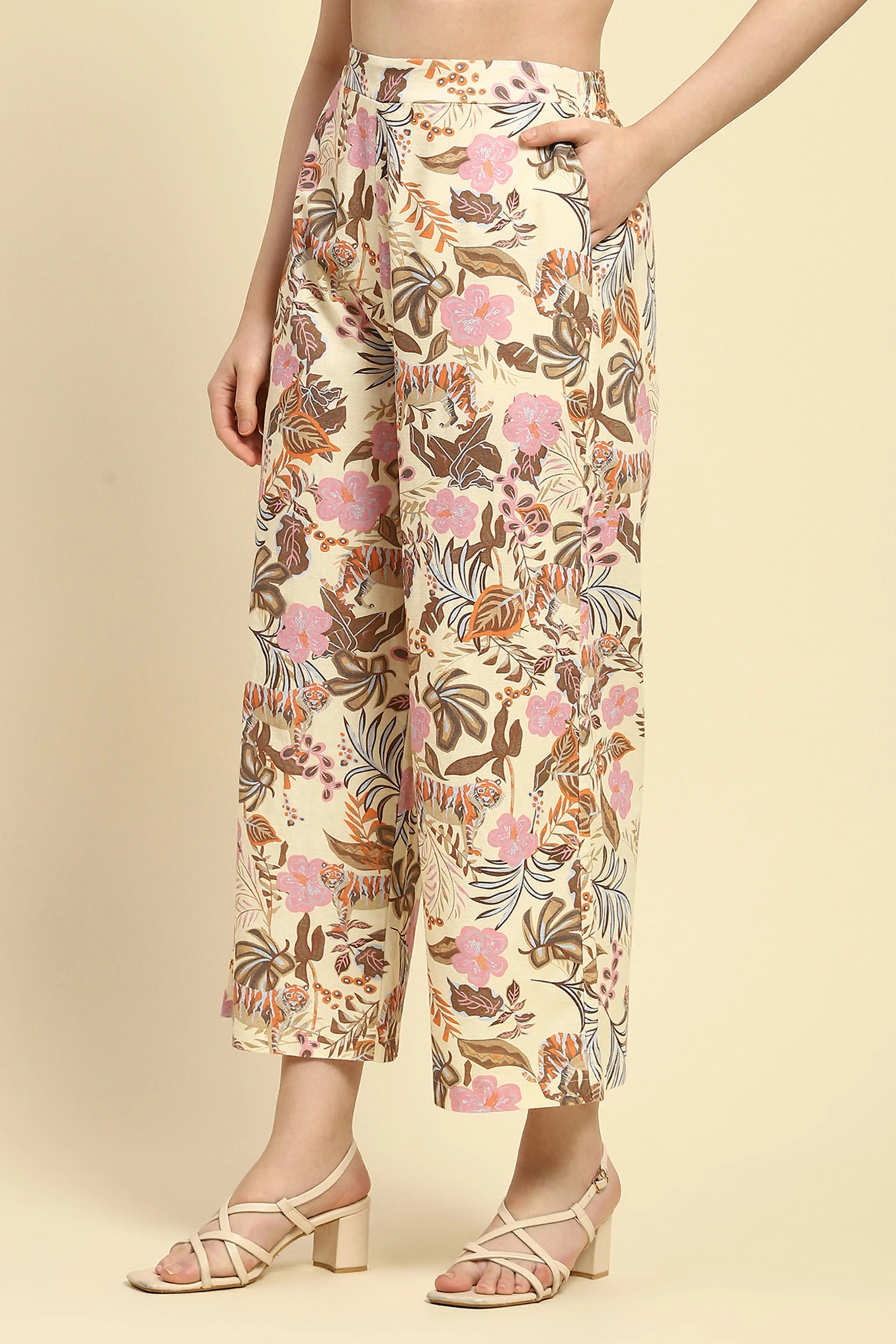 Multi Pastel Tropical Cotton Lower - Global Republic