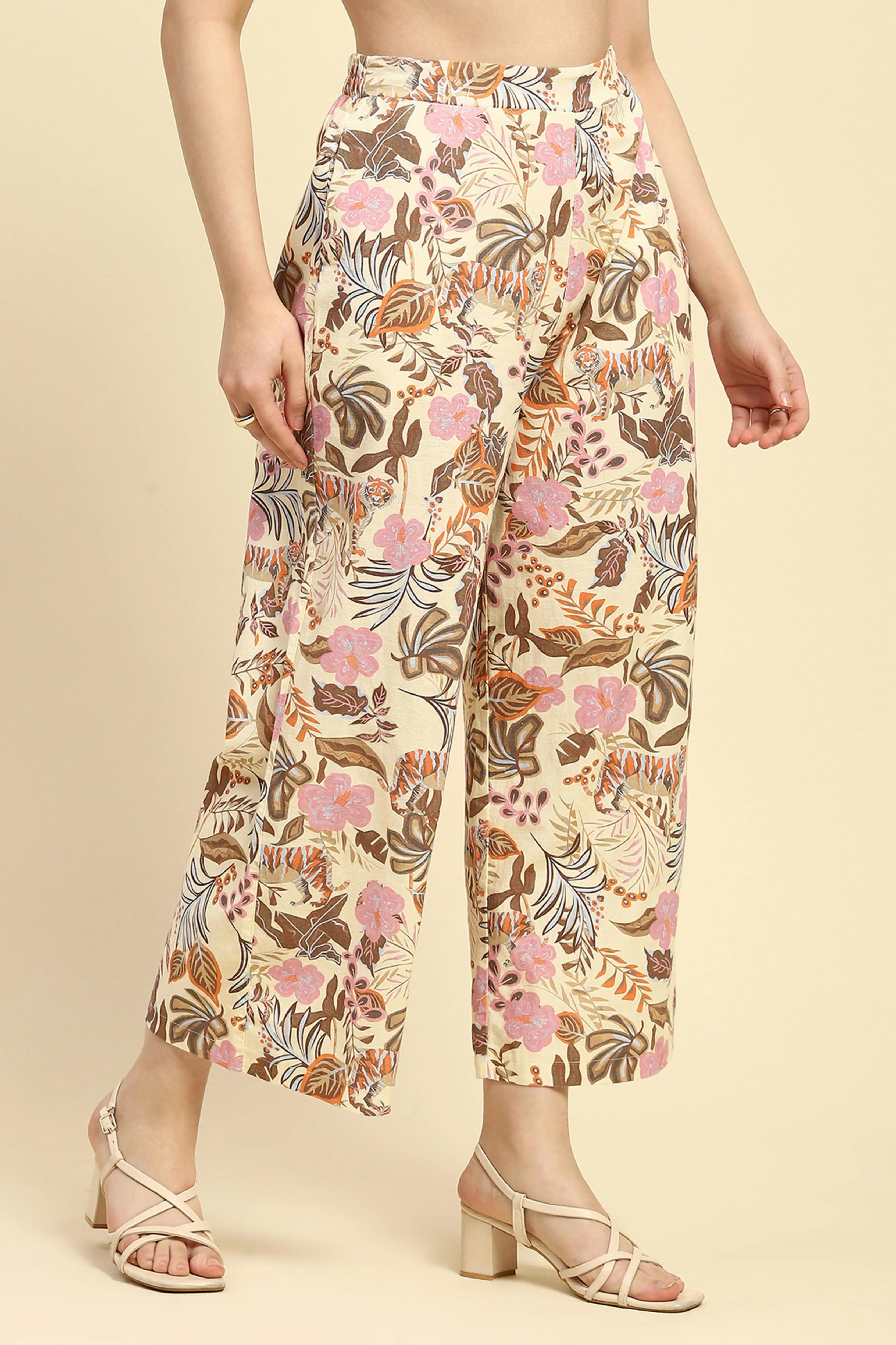 Multi Pastel Tropical Cotton Lower - Global Republic