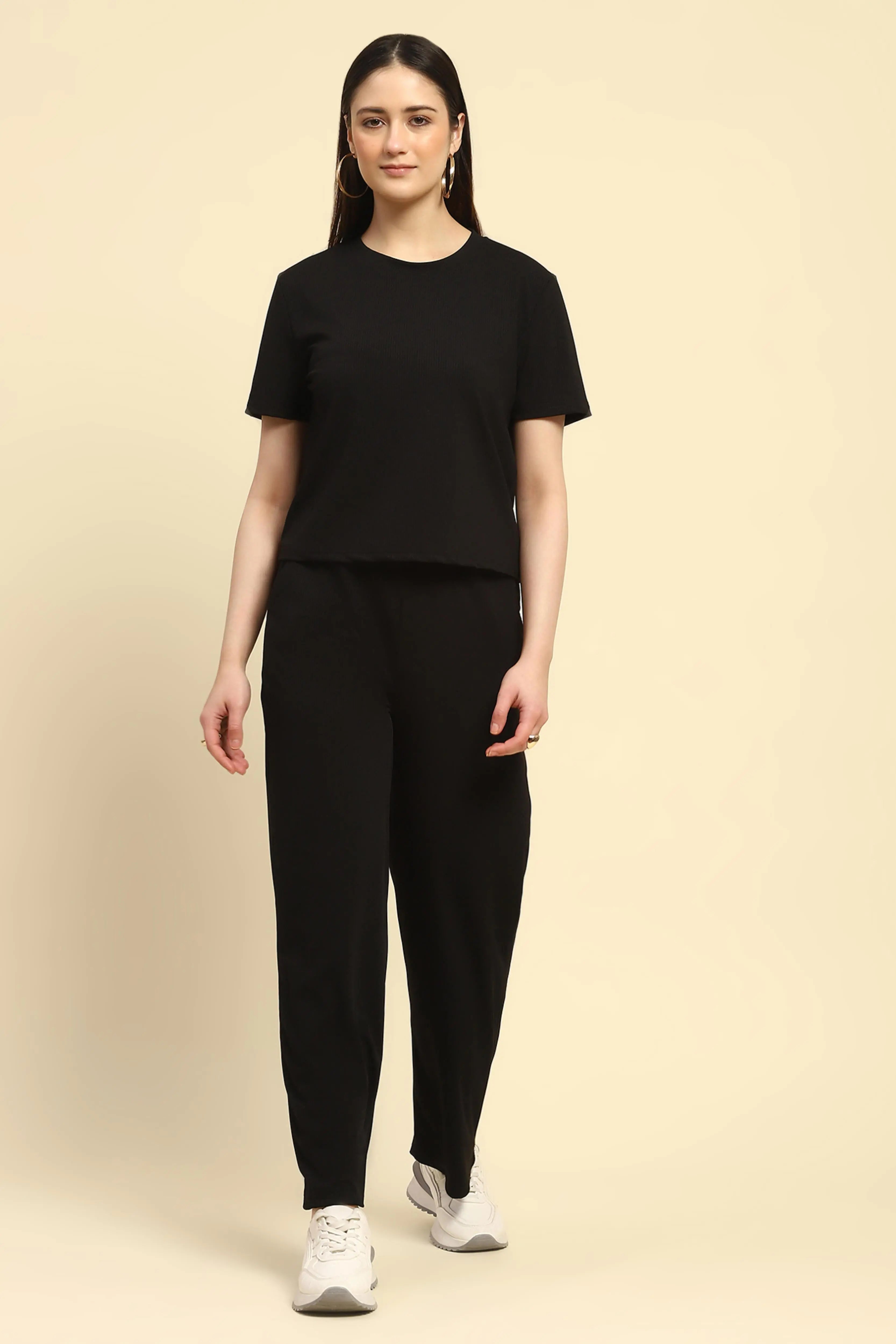 Black Striped  Co-ord Set - Global Republic