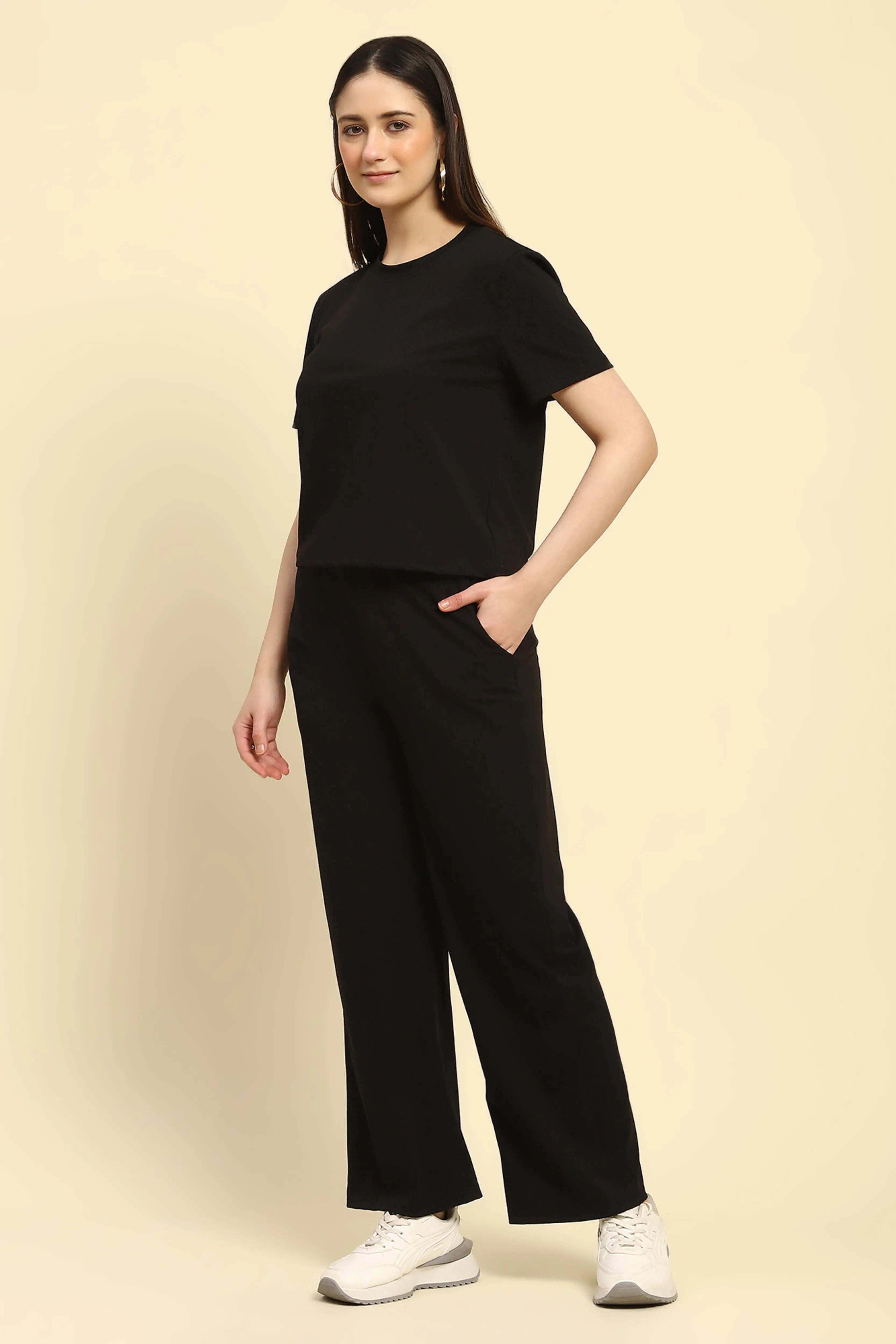 Black Striped  Co-ord Set - Global Republic