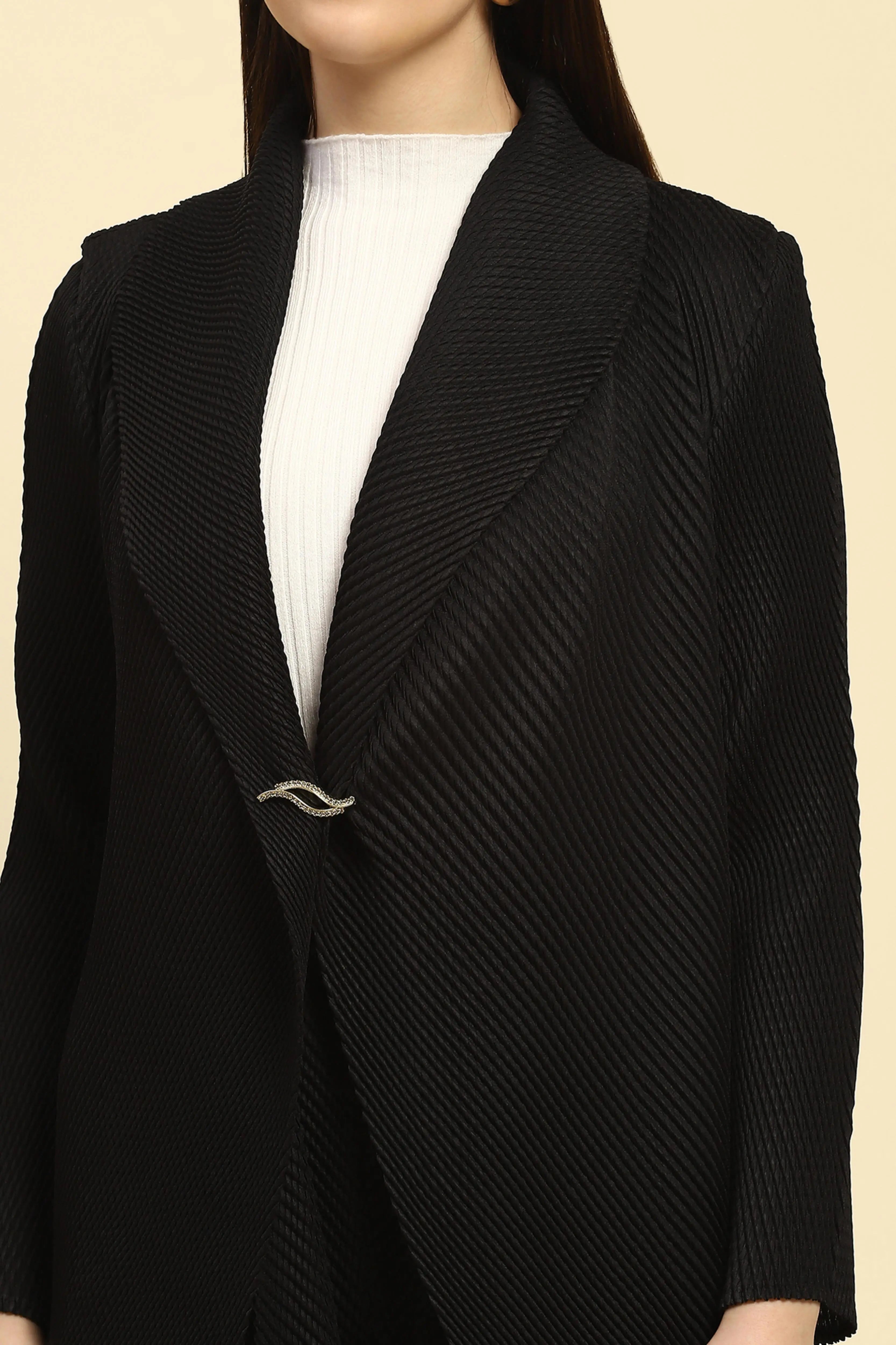 Black Solid Co-ord Set - Global Republic