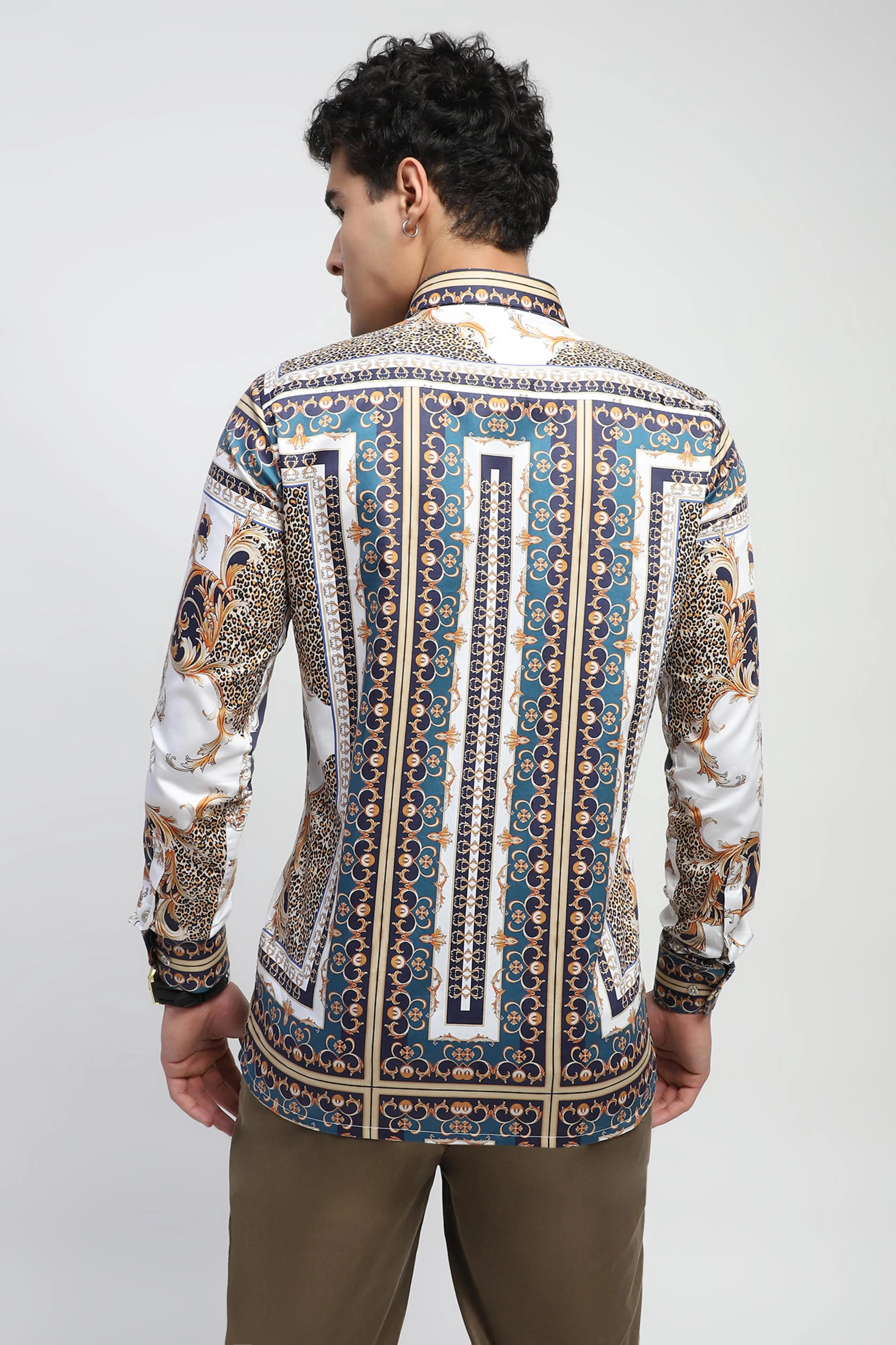 Abstract Animal Print Cotton Shirt - Global Republic