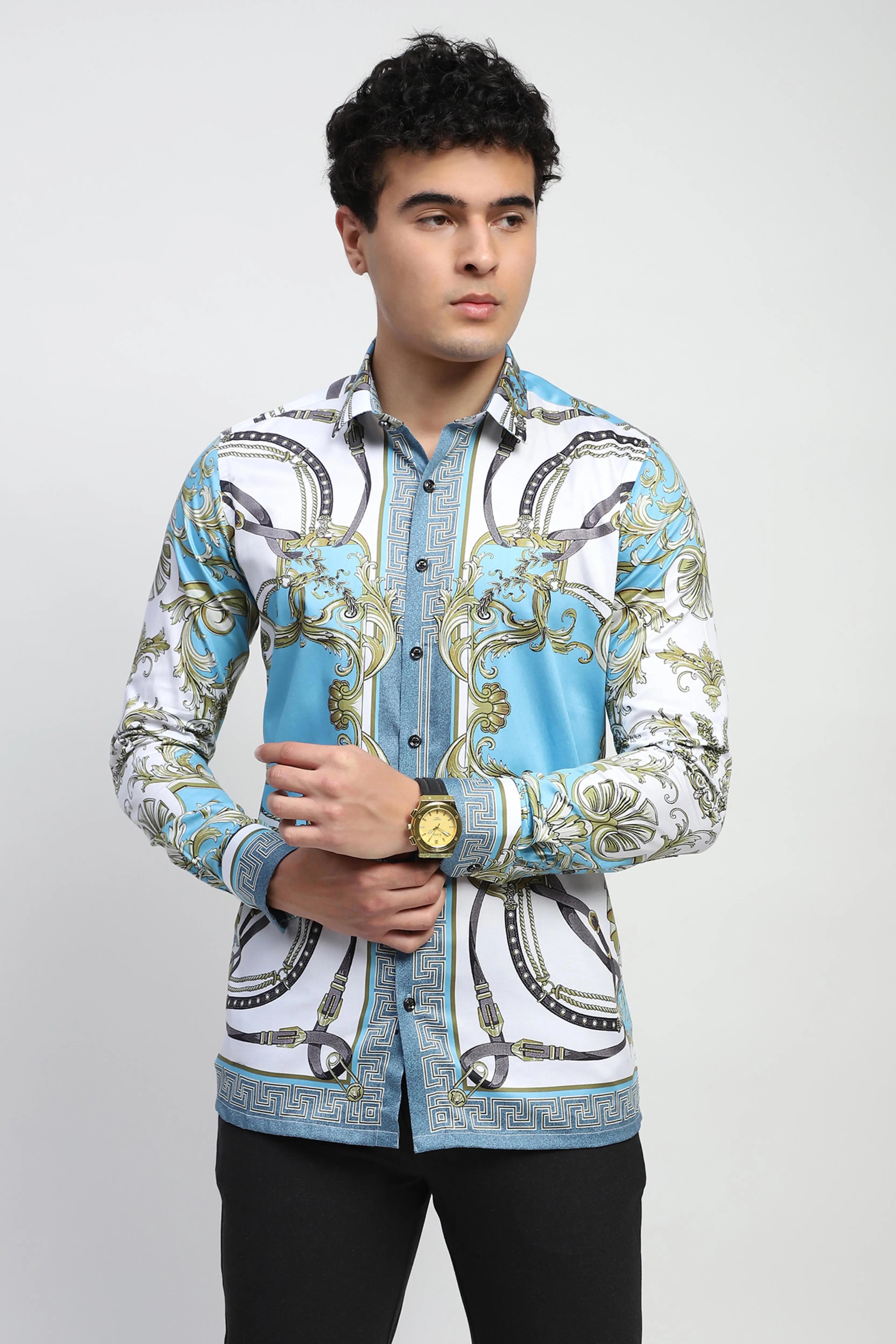 Abstract Print Cotton Regular Fit Shirt - Global Republic