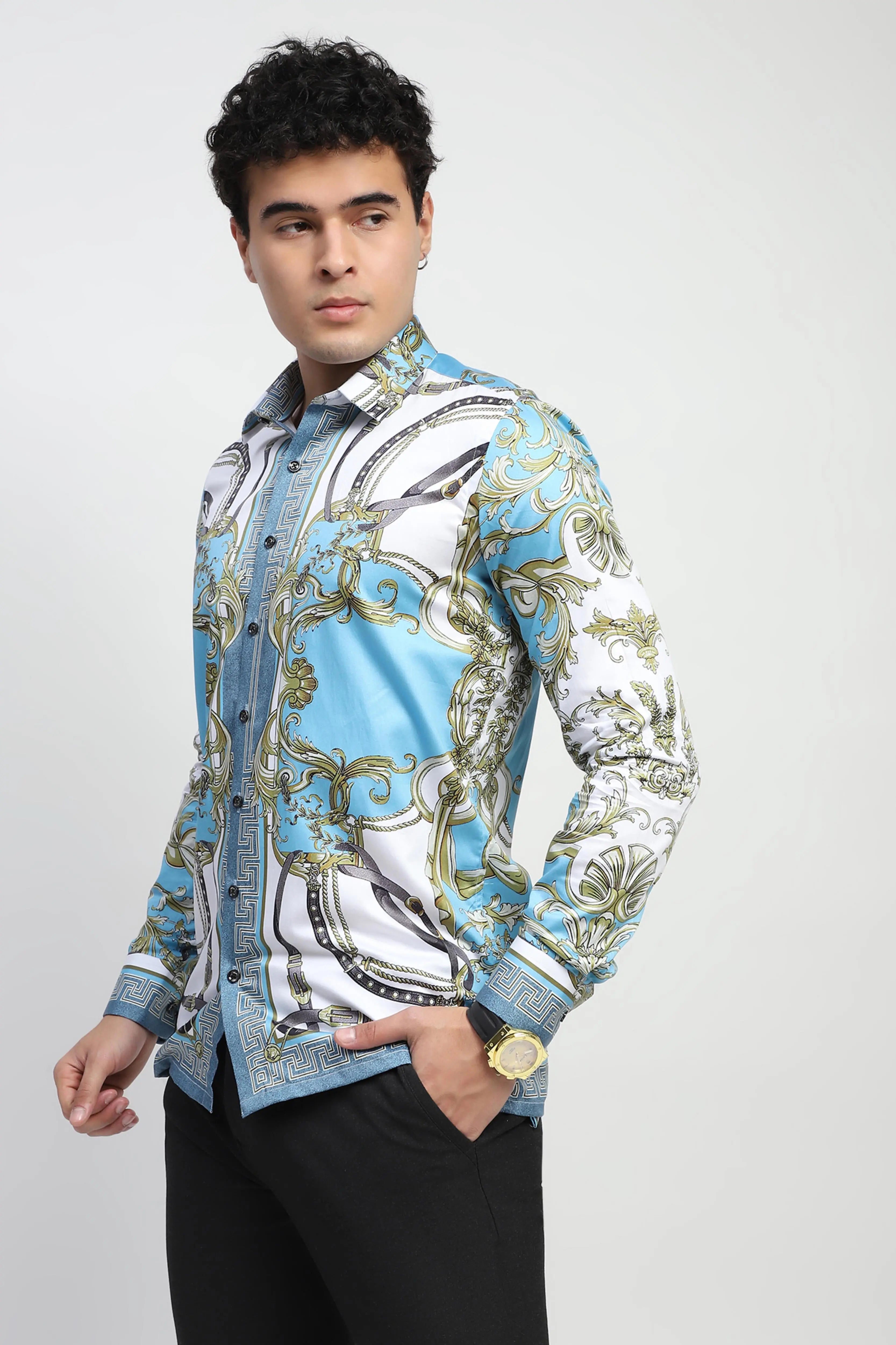 Abstract Print Cotton Regular Fit Shirt - Global Republic