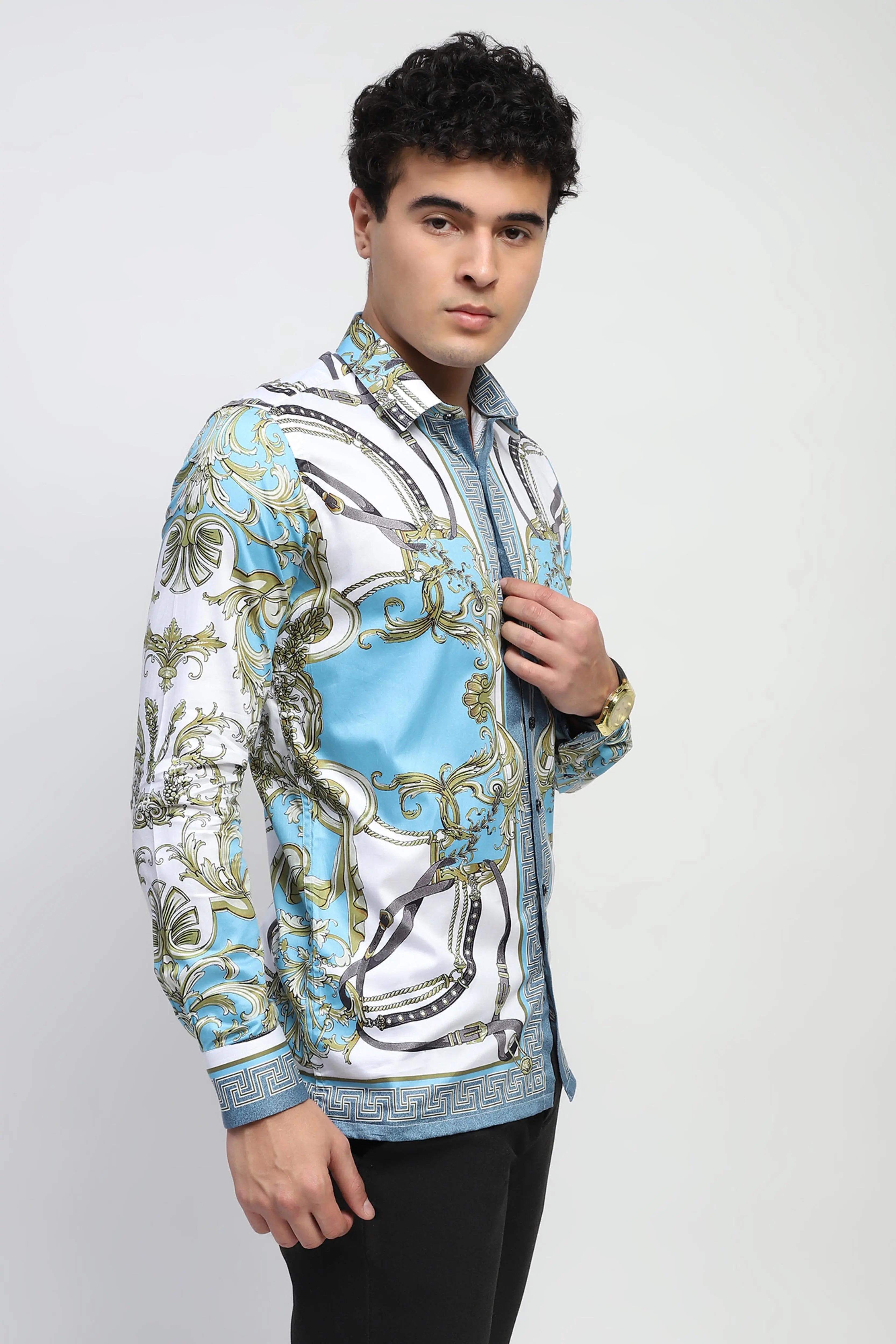 Abstract Print Cotton Regular Fit Shirt - Global Republic