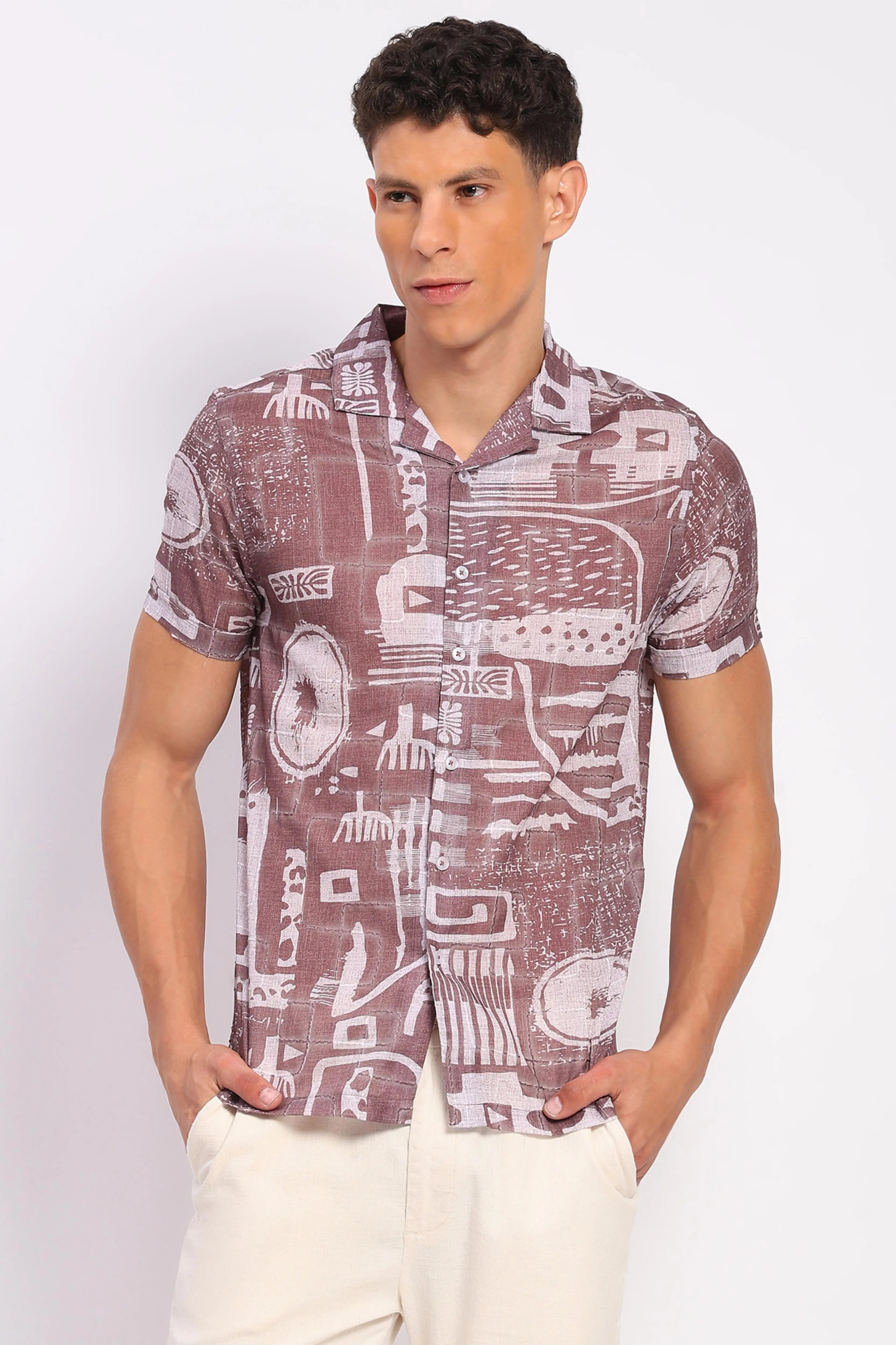 Brick Abstract Print Shirt - Global Republic