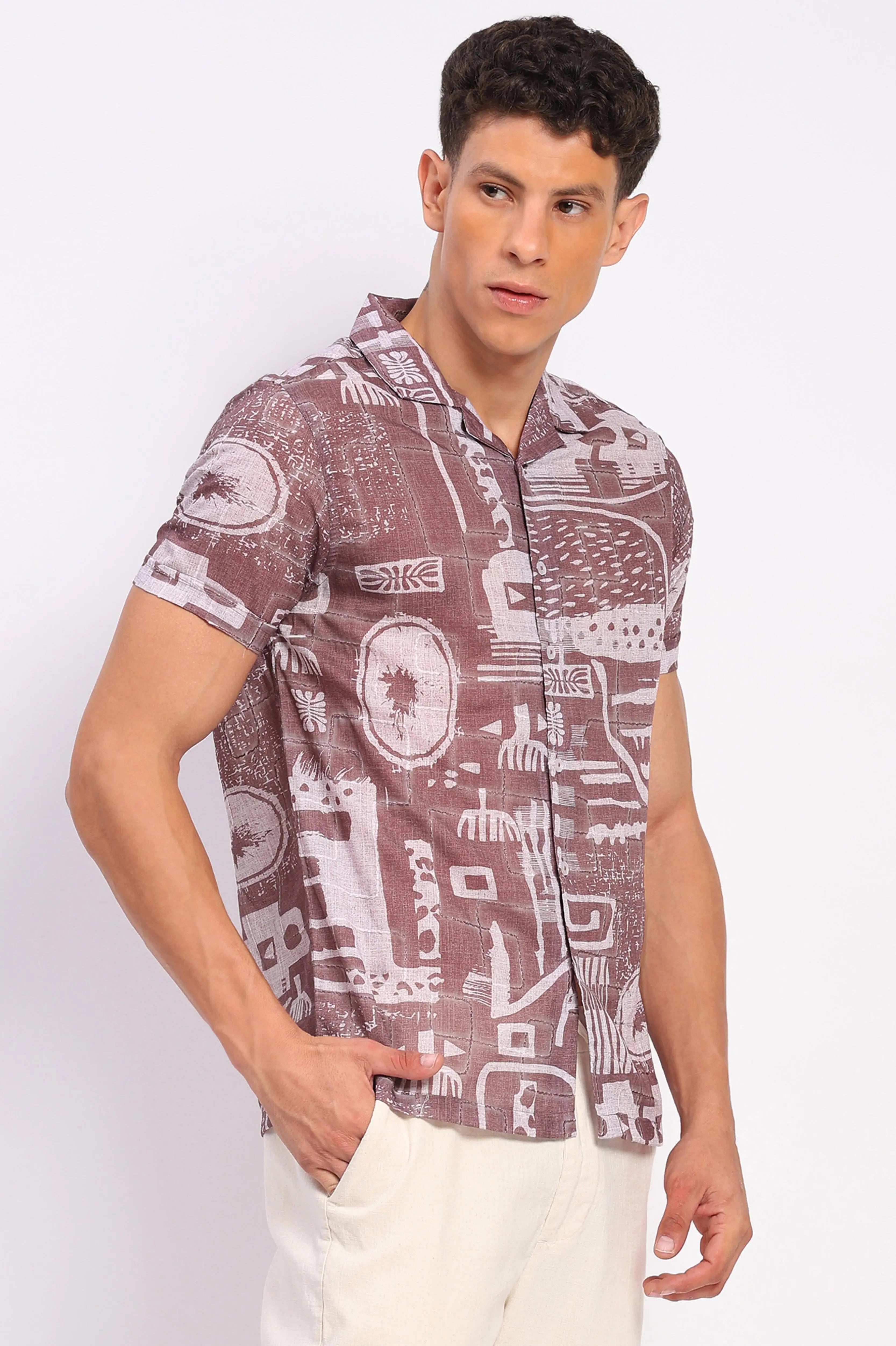 Brick Abstract Print Shirt - Global Republic