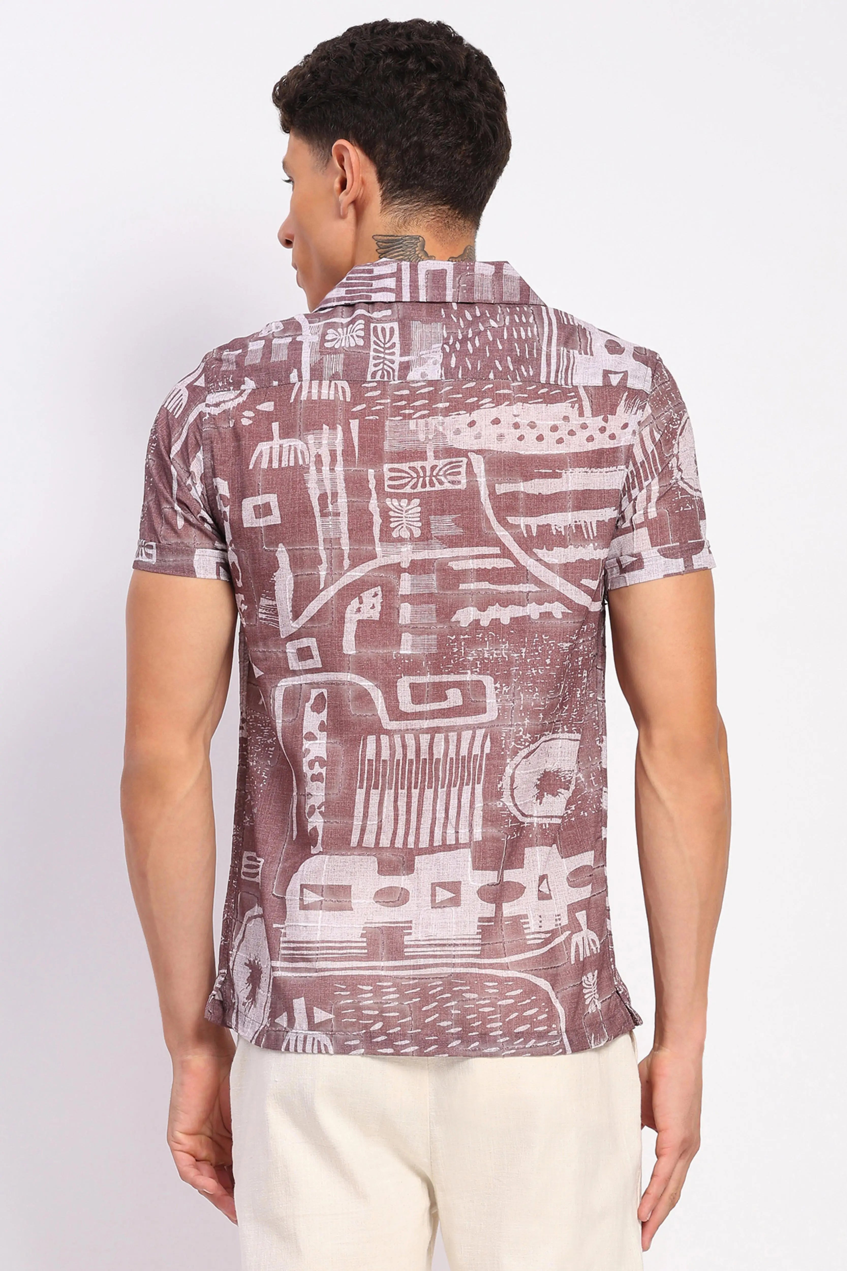 Brick Abstract Print Shirt - Global Republic